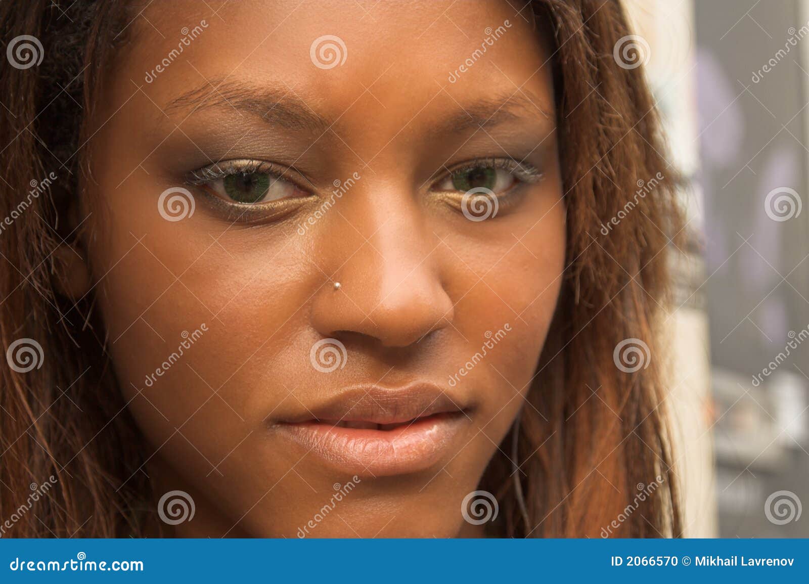 Pretty African girl stock photo. Image of appealing, graffitti - 2066570