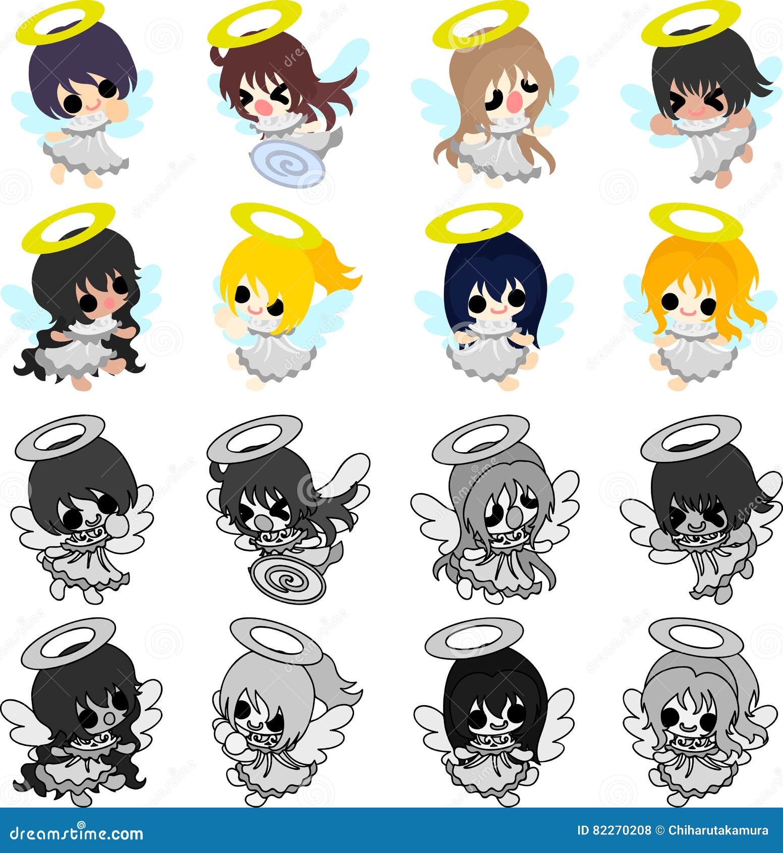 The pretty angels stock vector. Illustration of creative - 82270208