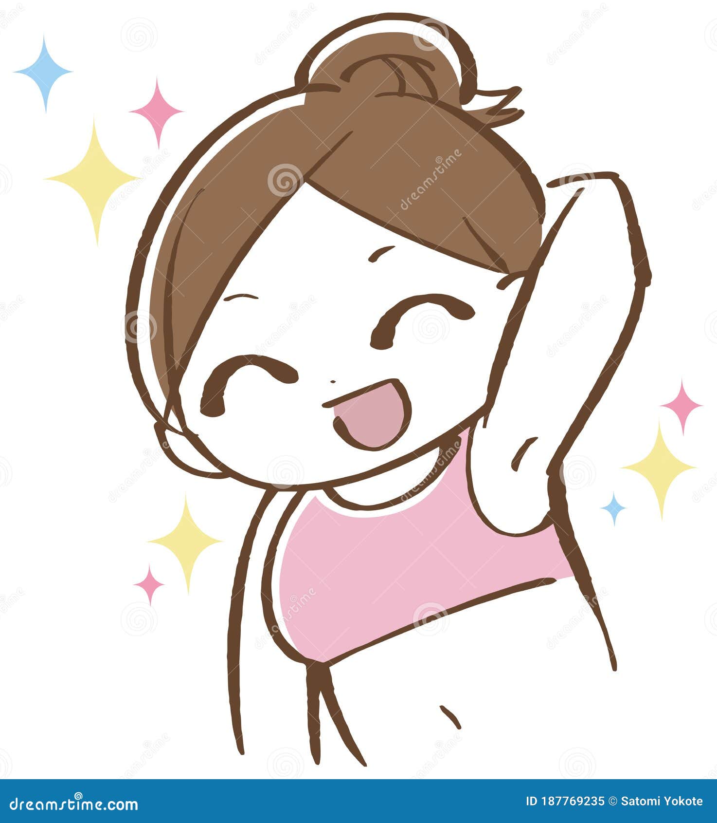 A Pretty Armpit Woman Illustration Stock Vector - Illustration of care