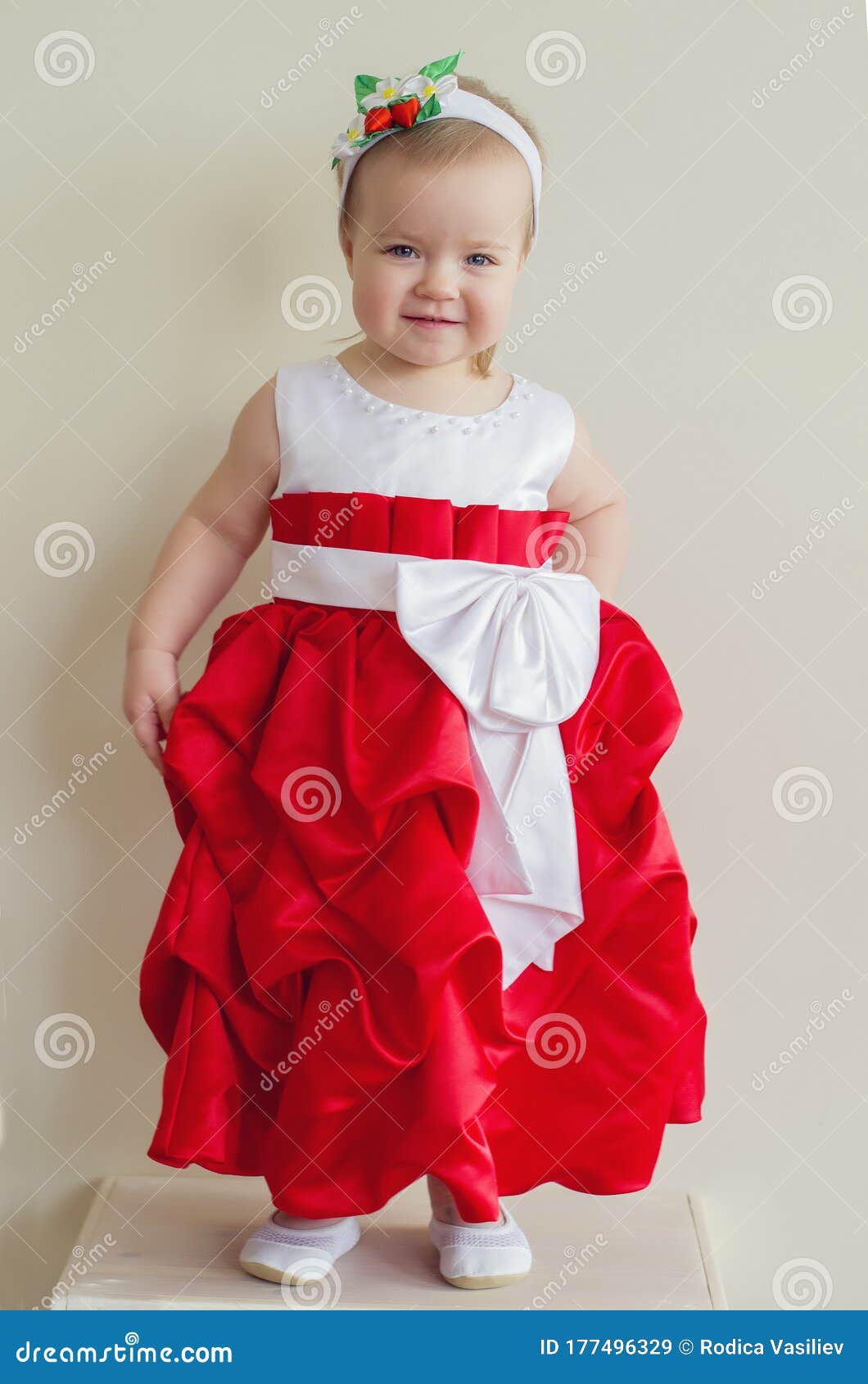 Red and White Dress. Spring Stock Image ...