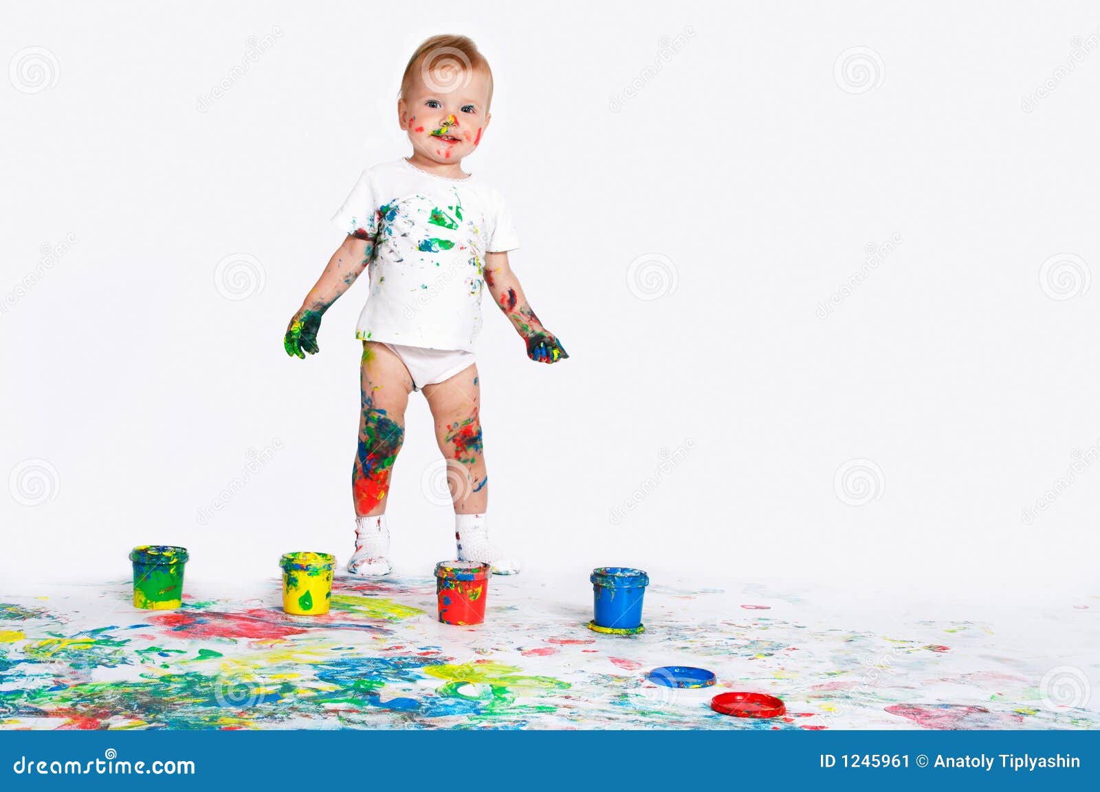 Pretty baby paint stock image. Image of design, color 1245961