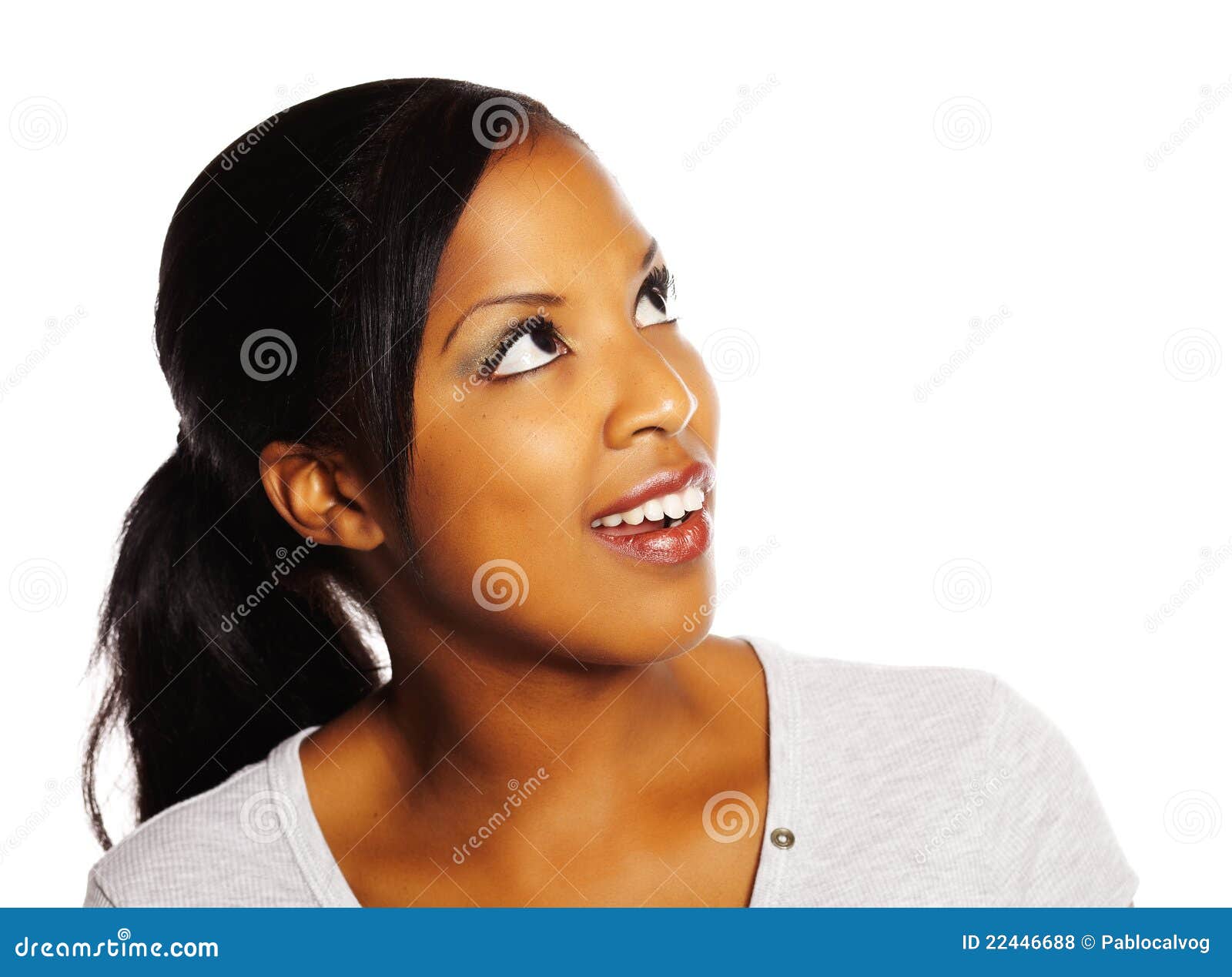Pretty black woman stock photo. Image of background ...
