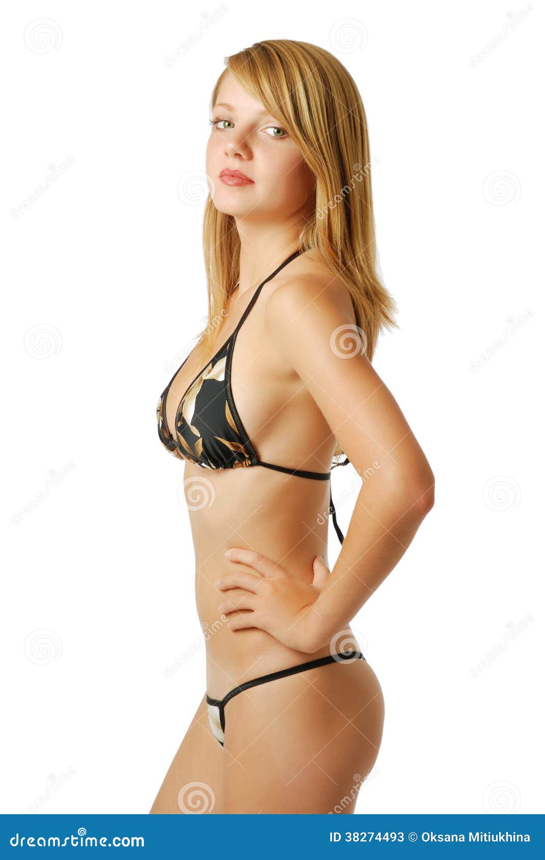 Teen Blond Girl In A Bikini Stock Photo, Picture and Royalty Free Image.  Image 21572799.