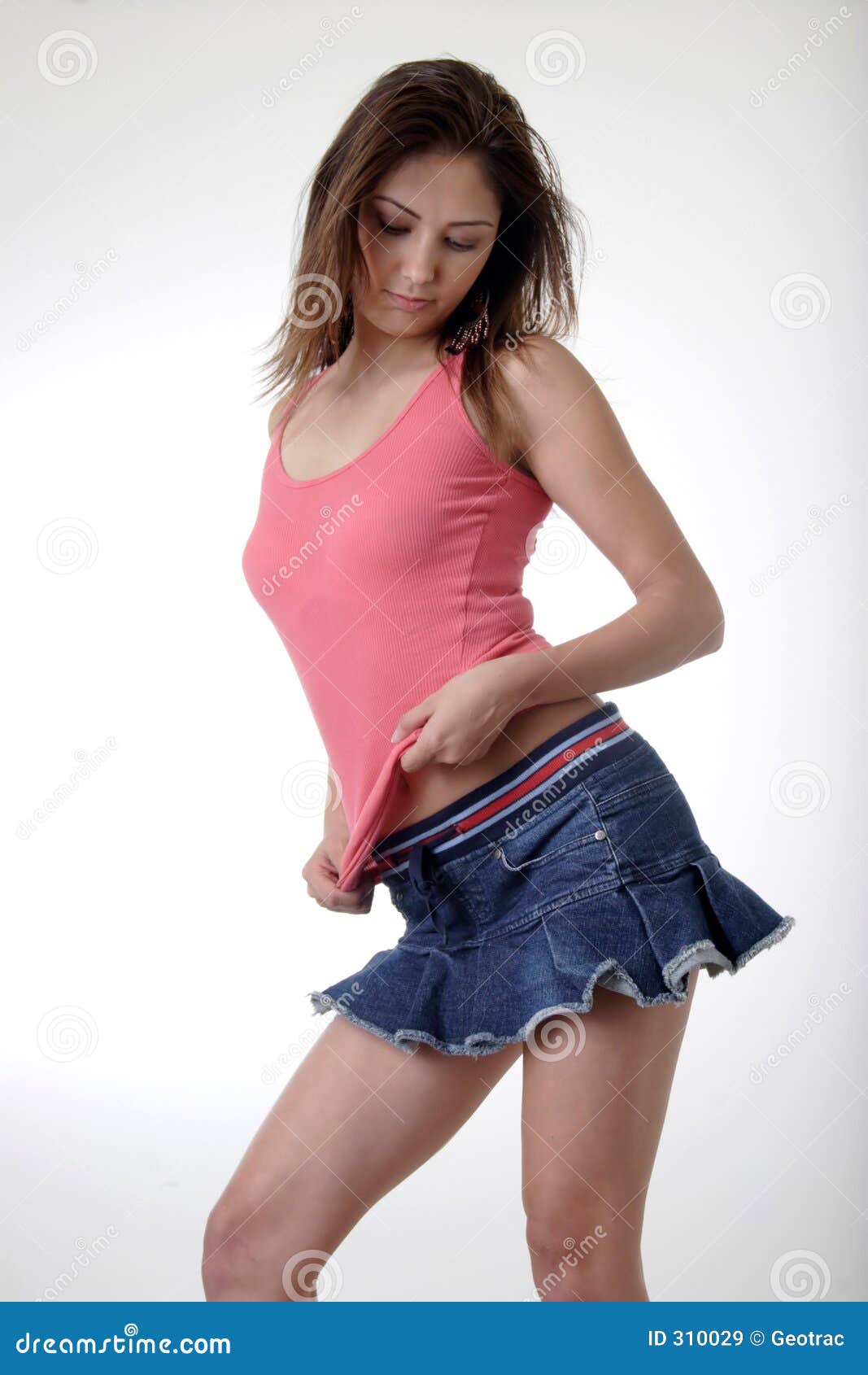 Teens in miniskirt