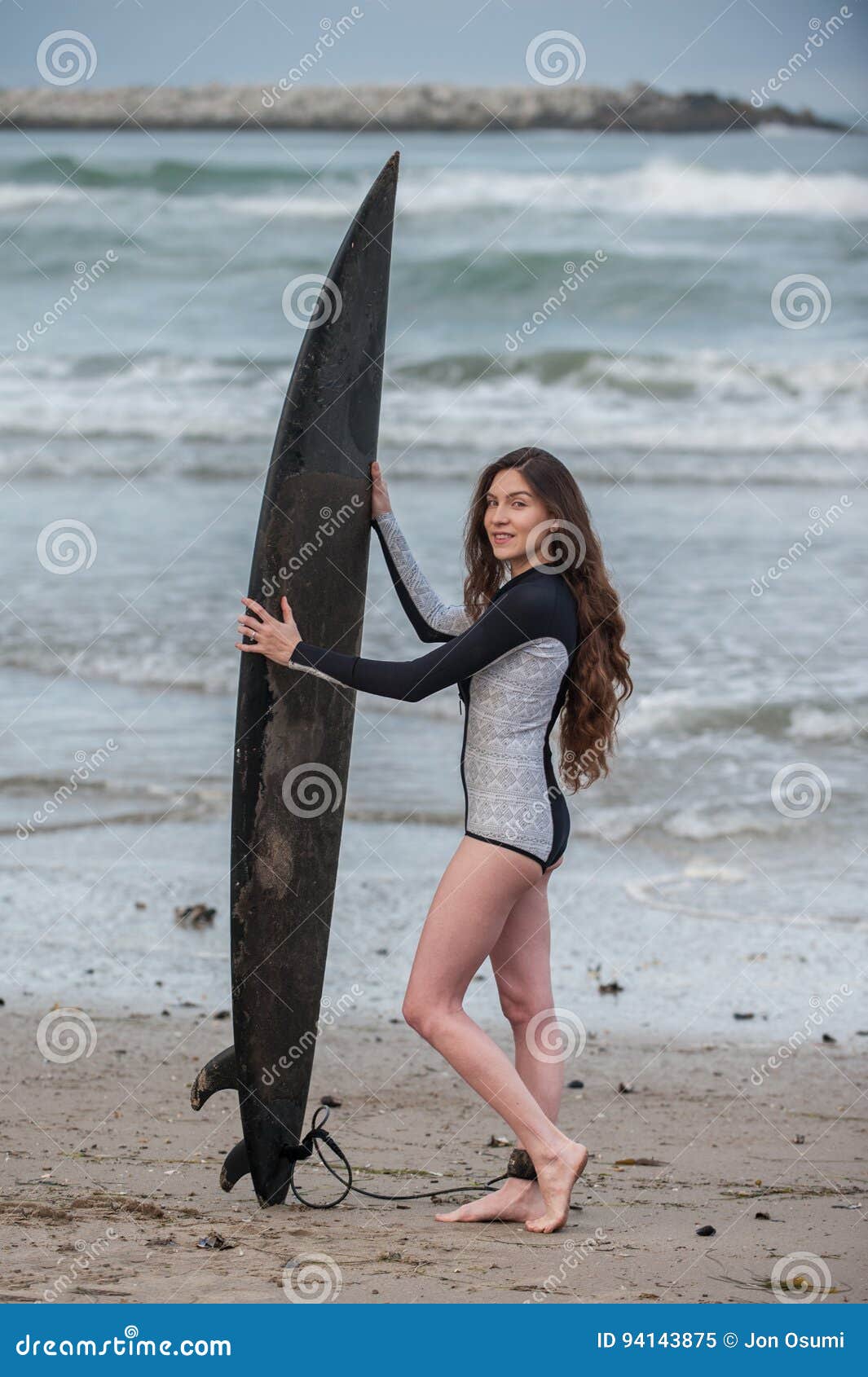 Busty surfer girl