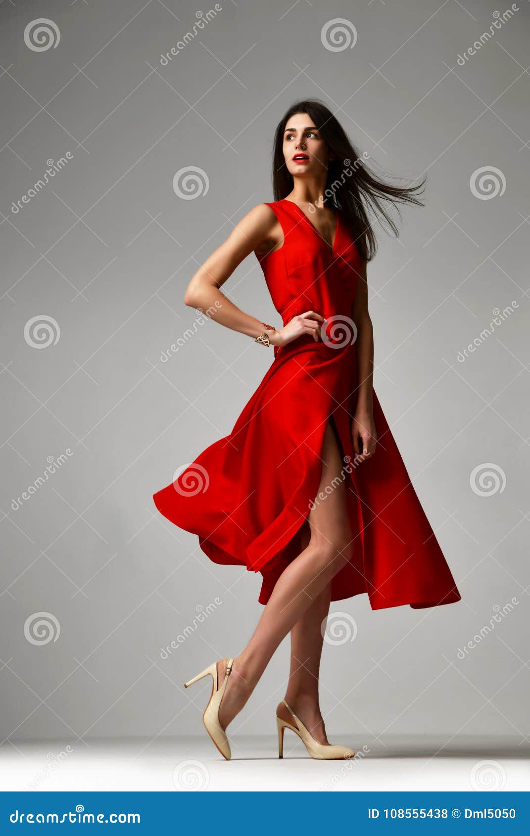 Formal Red Dress Stiletto Heels Shoes 