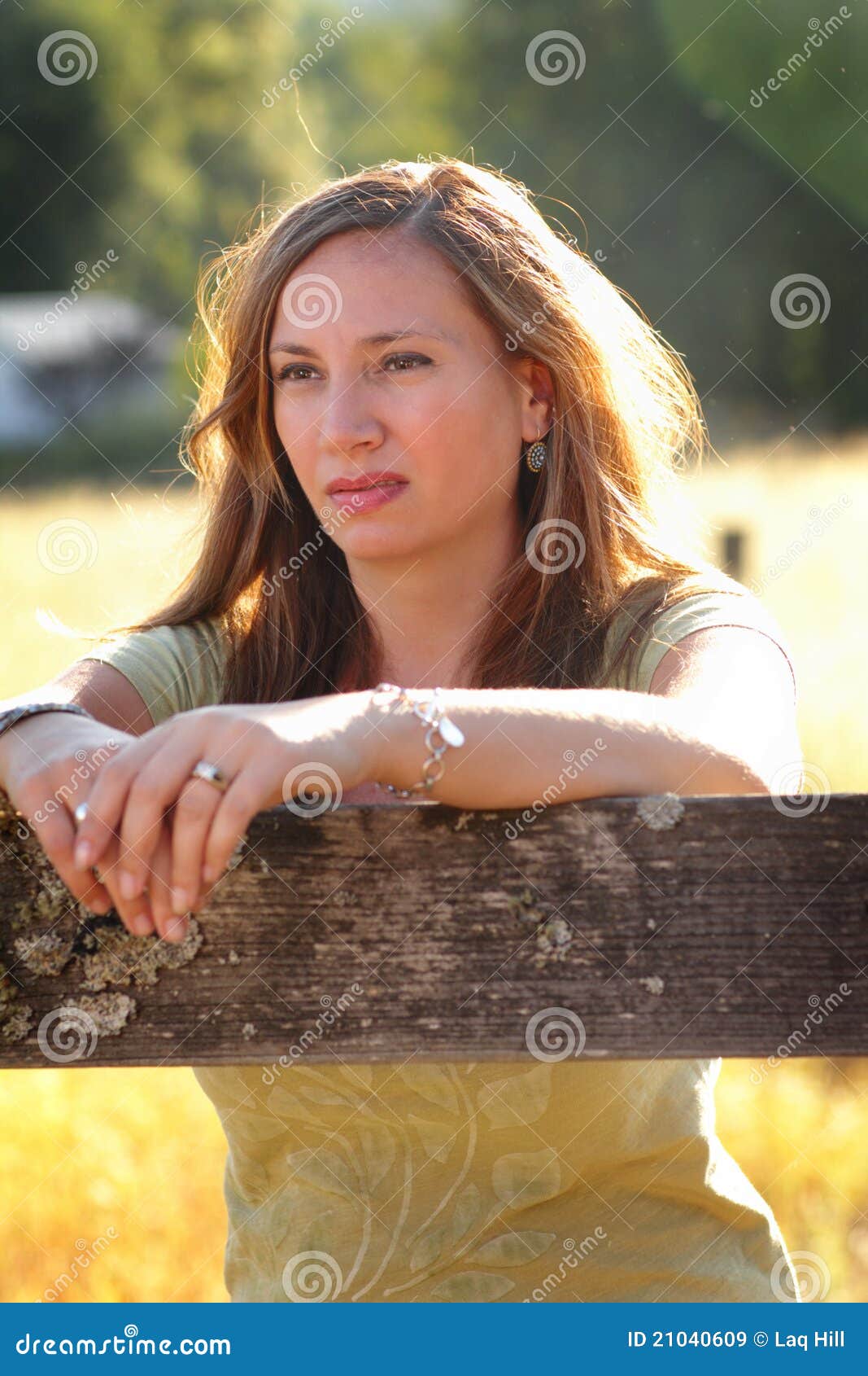 Pretty Country Girl stock image. Image of think, thinking 