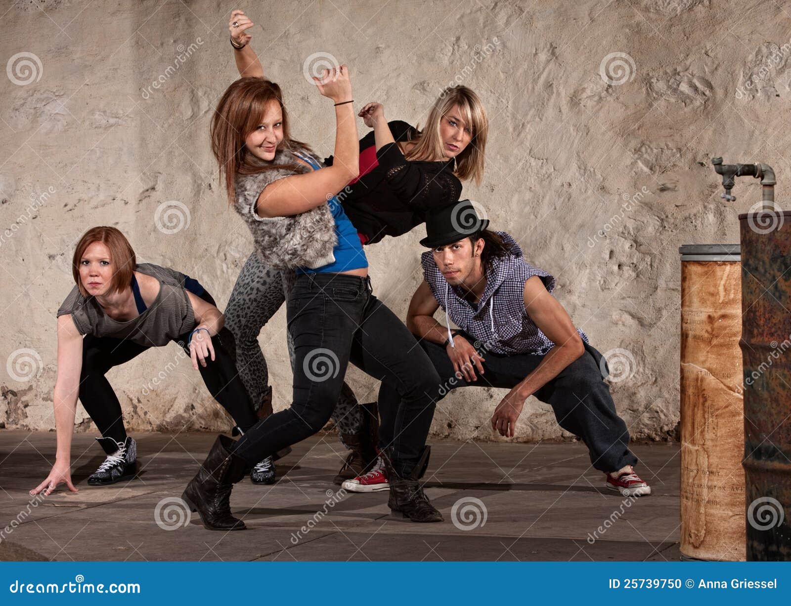 Tap Dancer Sliding On Her Tap Shoes In The Dance Studio During Dance