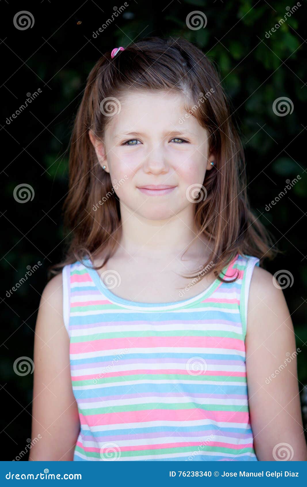 Pretty Eight Year Old Girl In The Park Stock Photo Image Of Adorable