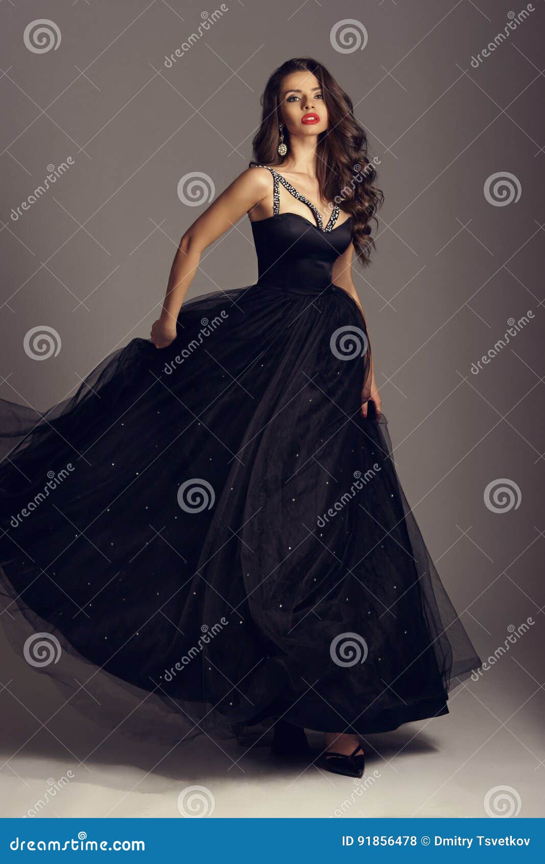 Pretty girl in ball gown stock photo. Image of dress - 91856478