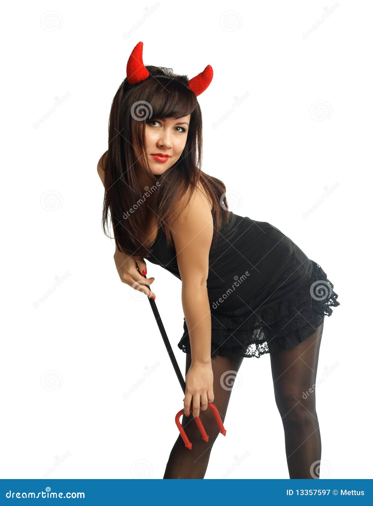 Pretty Girl in Devil Costume Stock Image Image of body, demonic 13357597