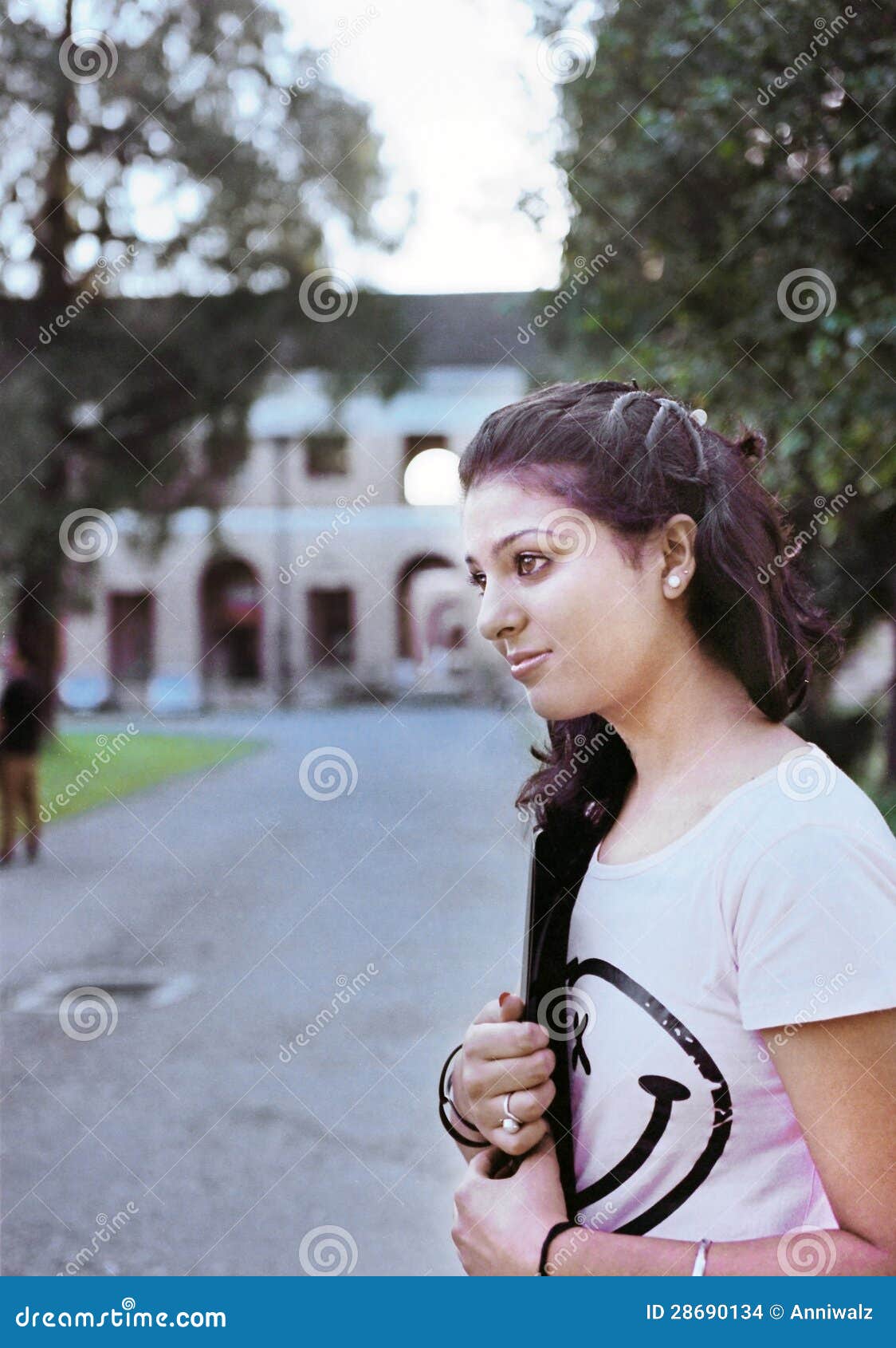 Pretty Girl Going To College. Stock Photo - Image of ethnicity, ethnic