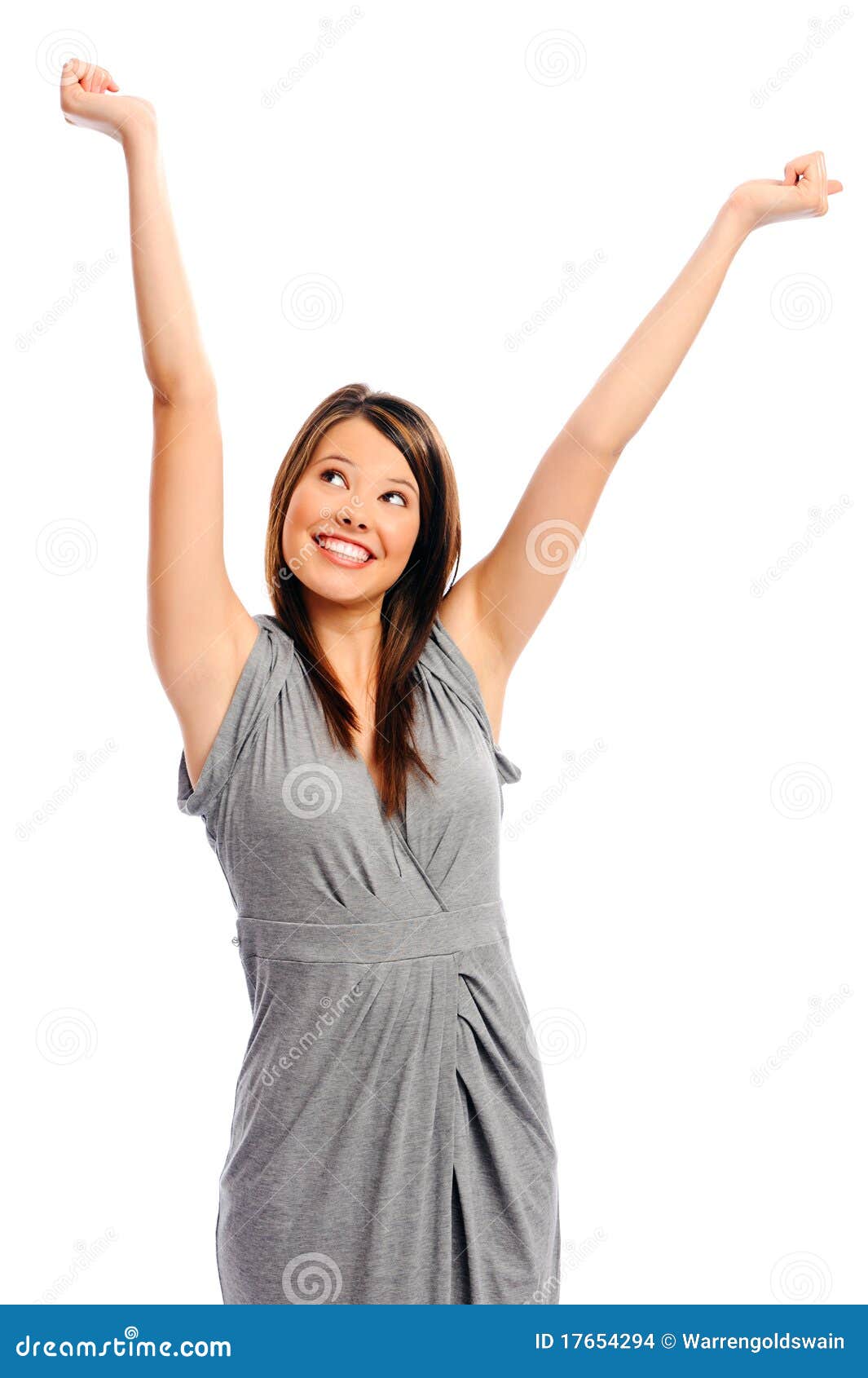 Pretty Girl With Her Arms Up Stock Images Image 17654294