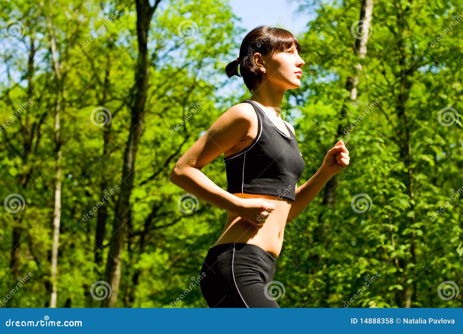 Pretty girl jogging stock photo. Image of femininity 14888358