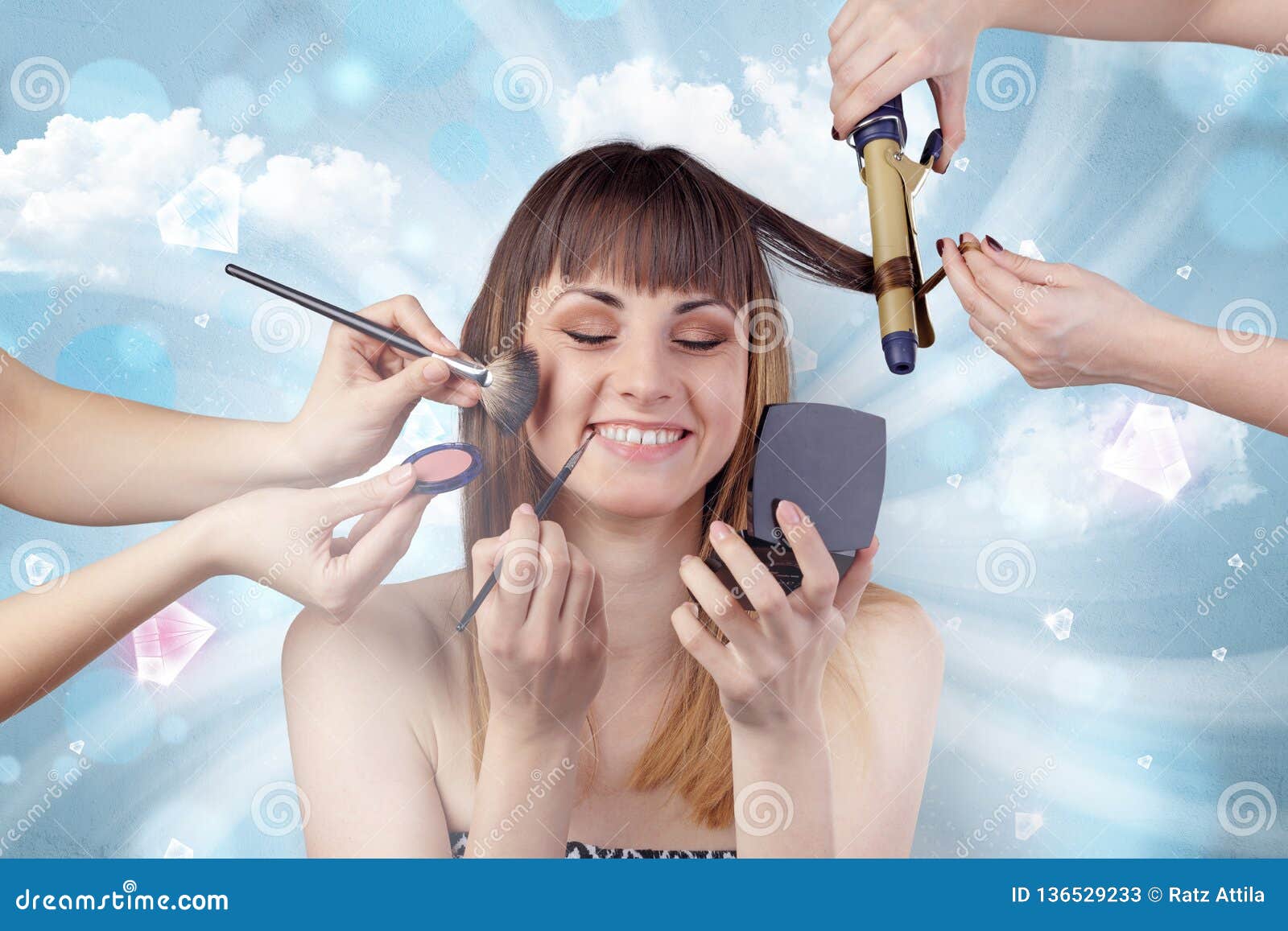 Pretty Girl Portrait in Beauty Salon Stock Image - Image of hairstyle,  girl: 136529233