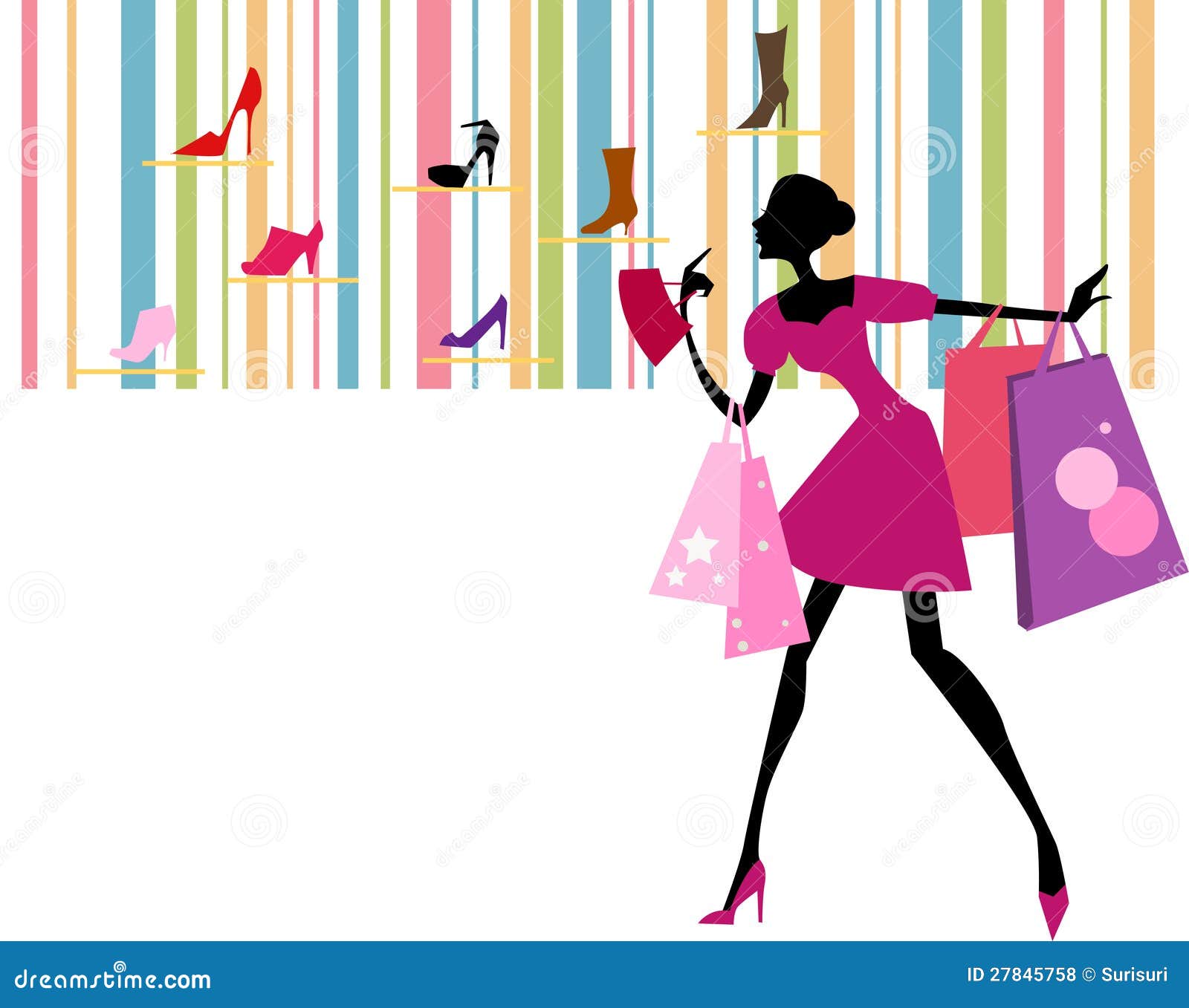 girl shopping clipart free - photo #31