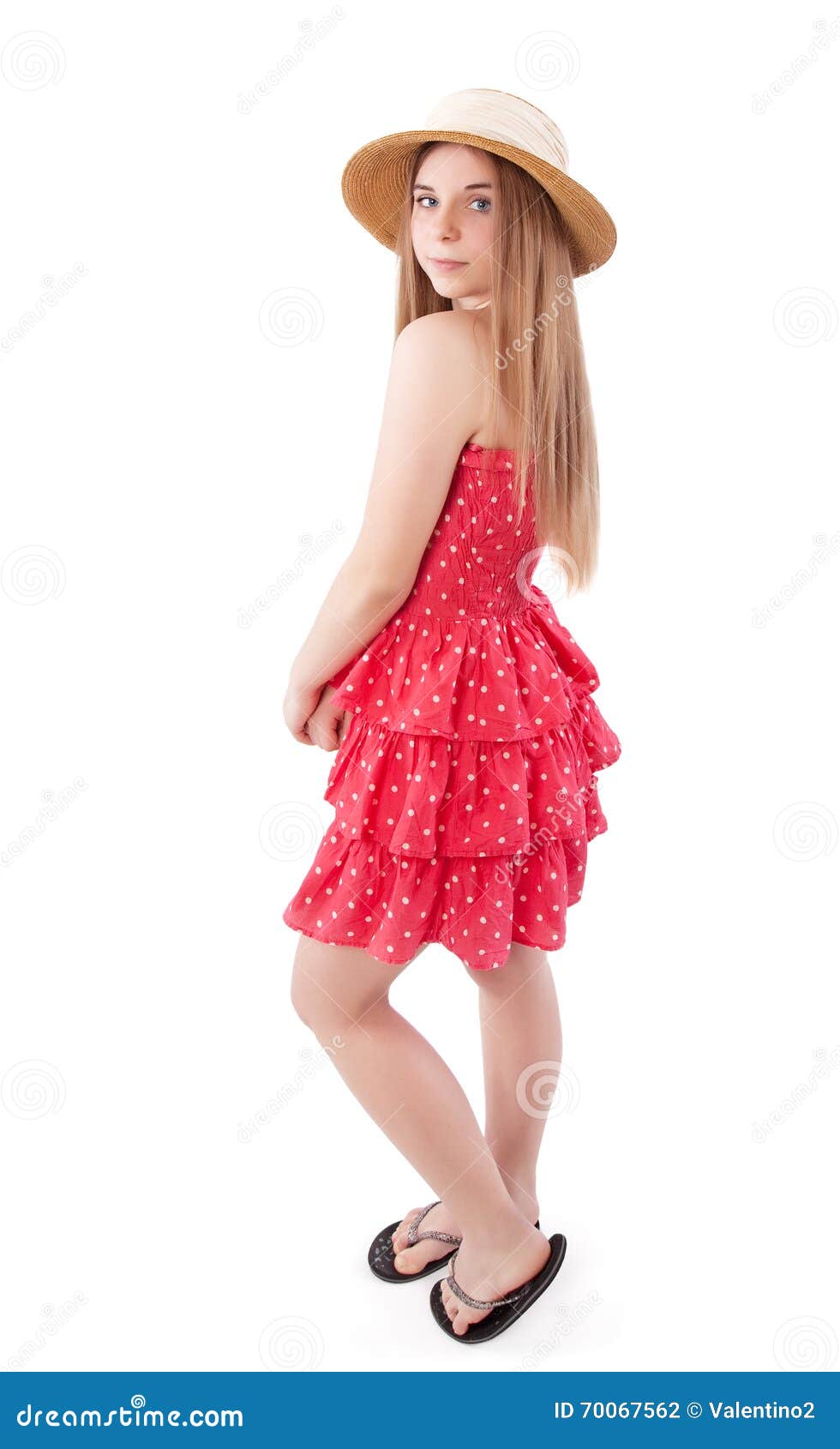 teen in summer dress