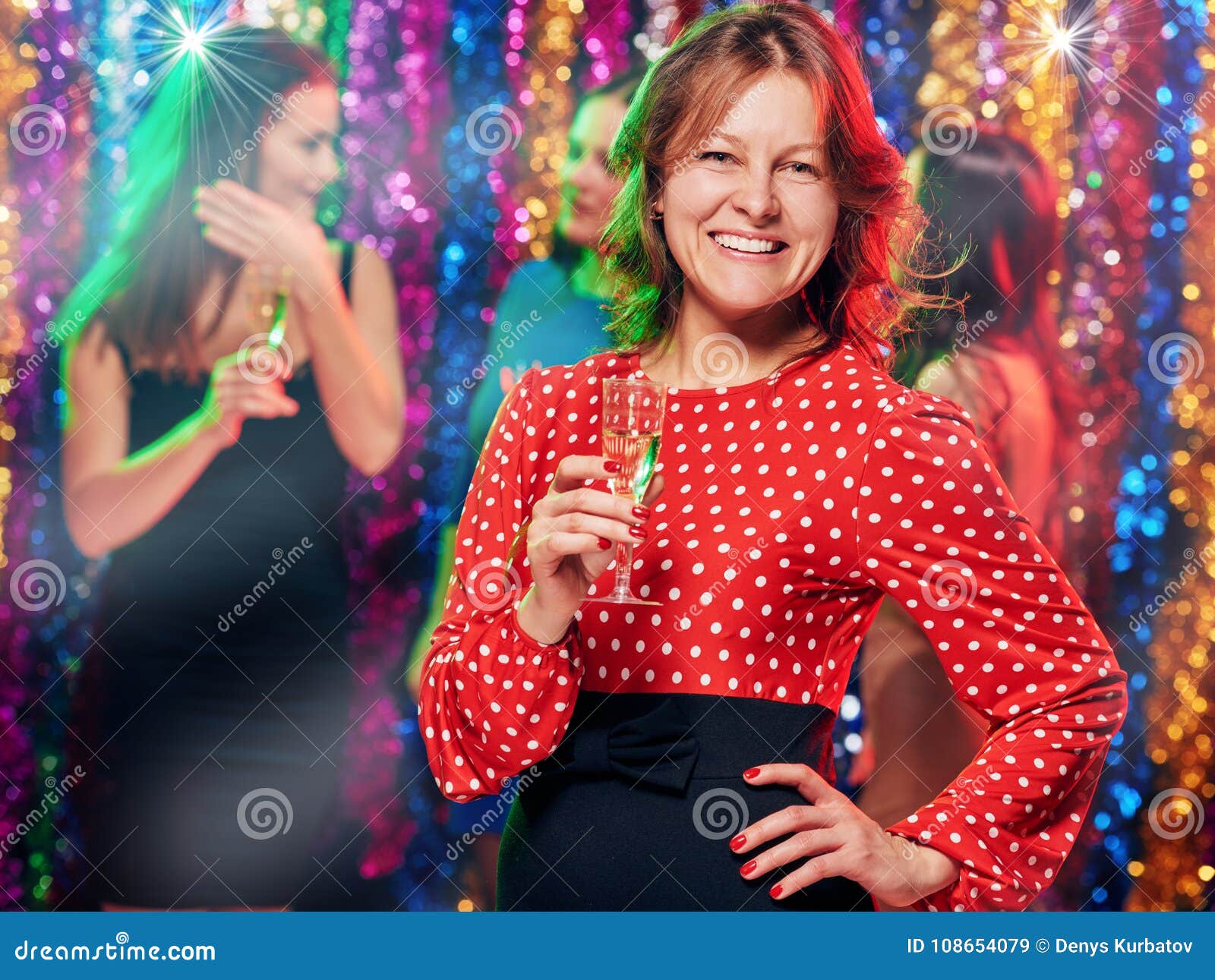 Party in night club stock image. Image of girlfriends - 108654079