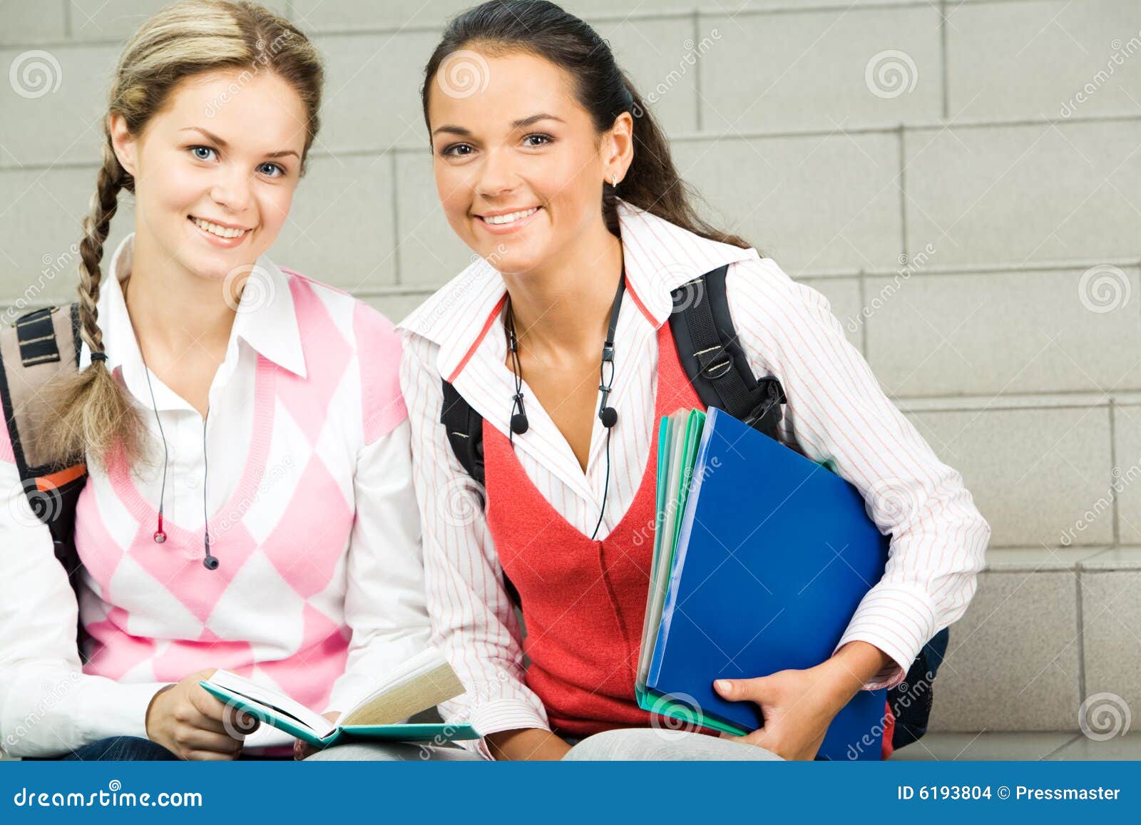 Pretty girls stock photo Image of mate glad education 6193804