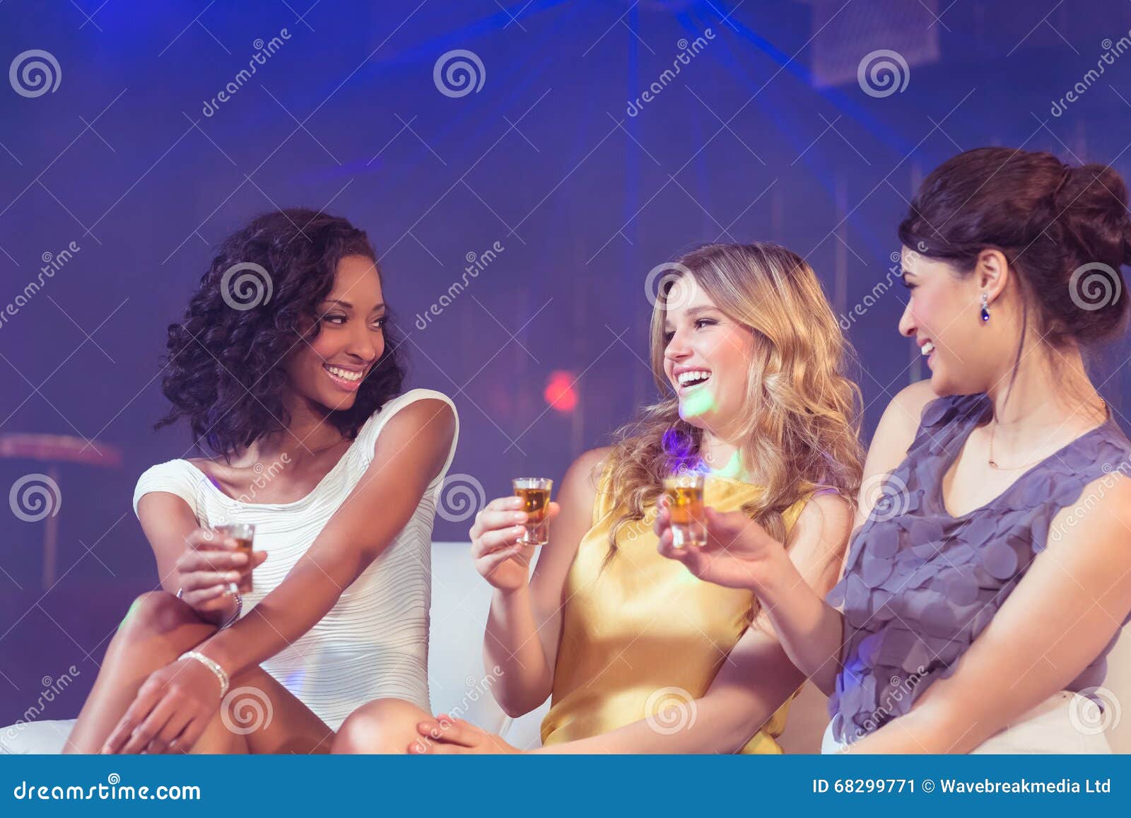 Pretty girls celebrating stock image. Image of club, affection - 68299771