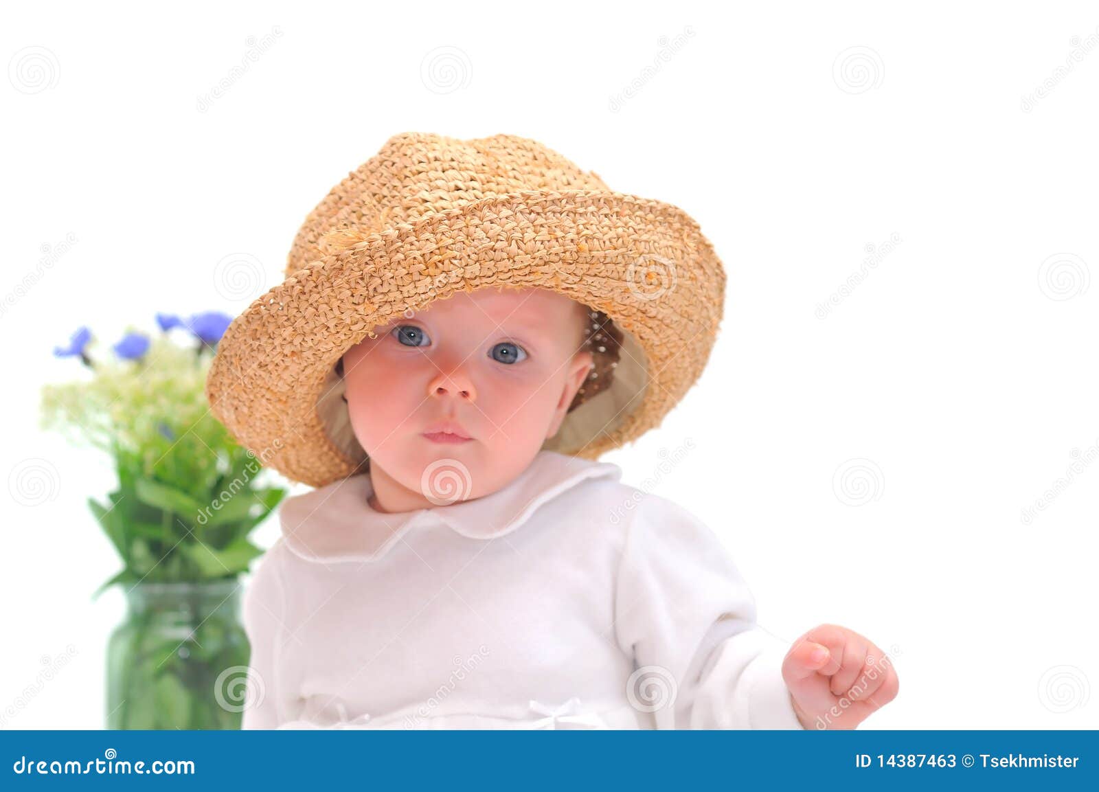 Pretty little baby stock image. Image of portrait, clothing 14387463