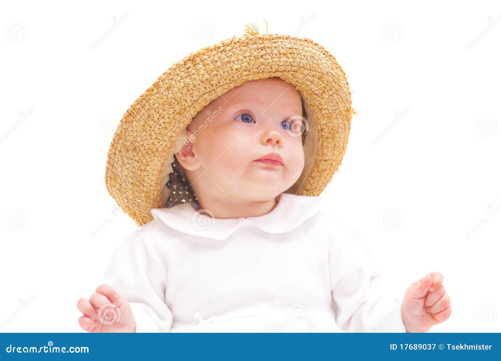 Pretty little baby stock image. Image of hair, front 17689037