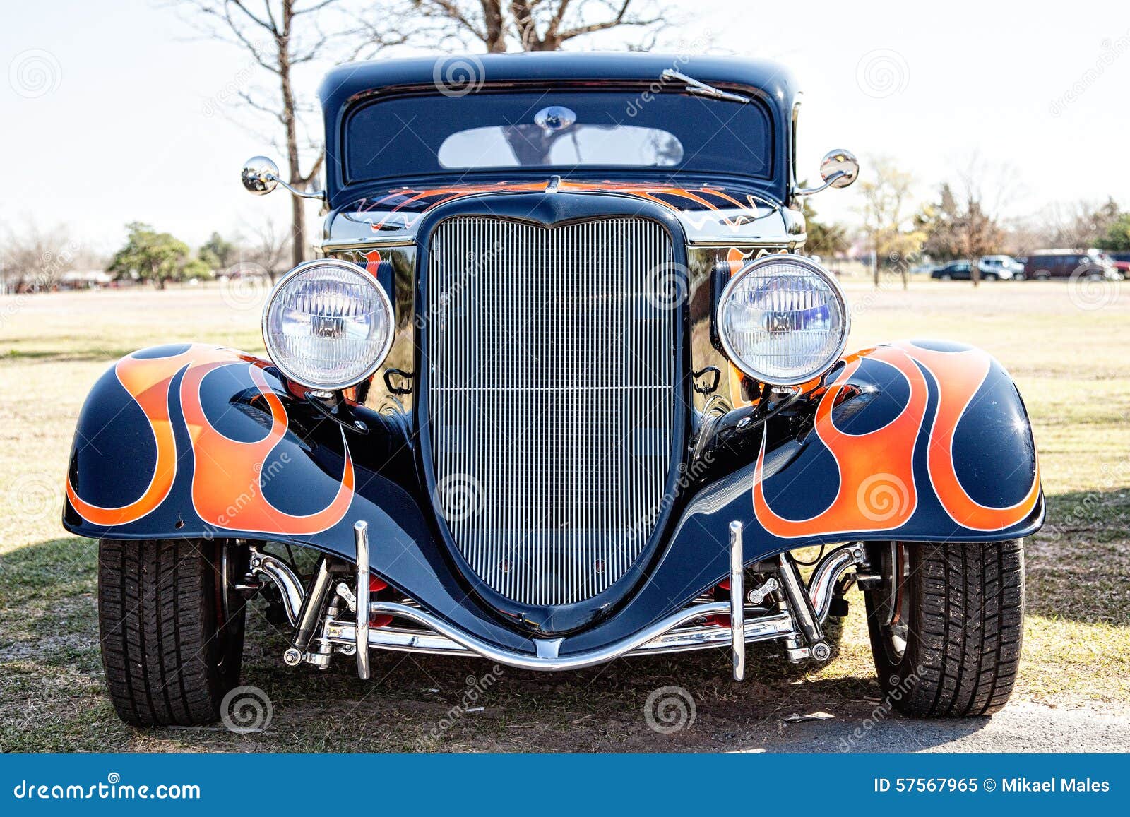 Pretty Paint Job on Hot Rod Stock Image Image of classics, chrome