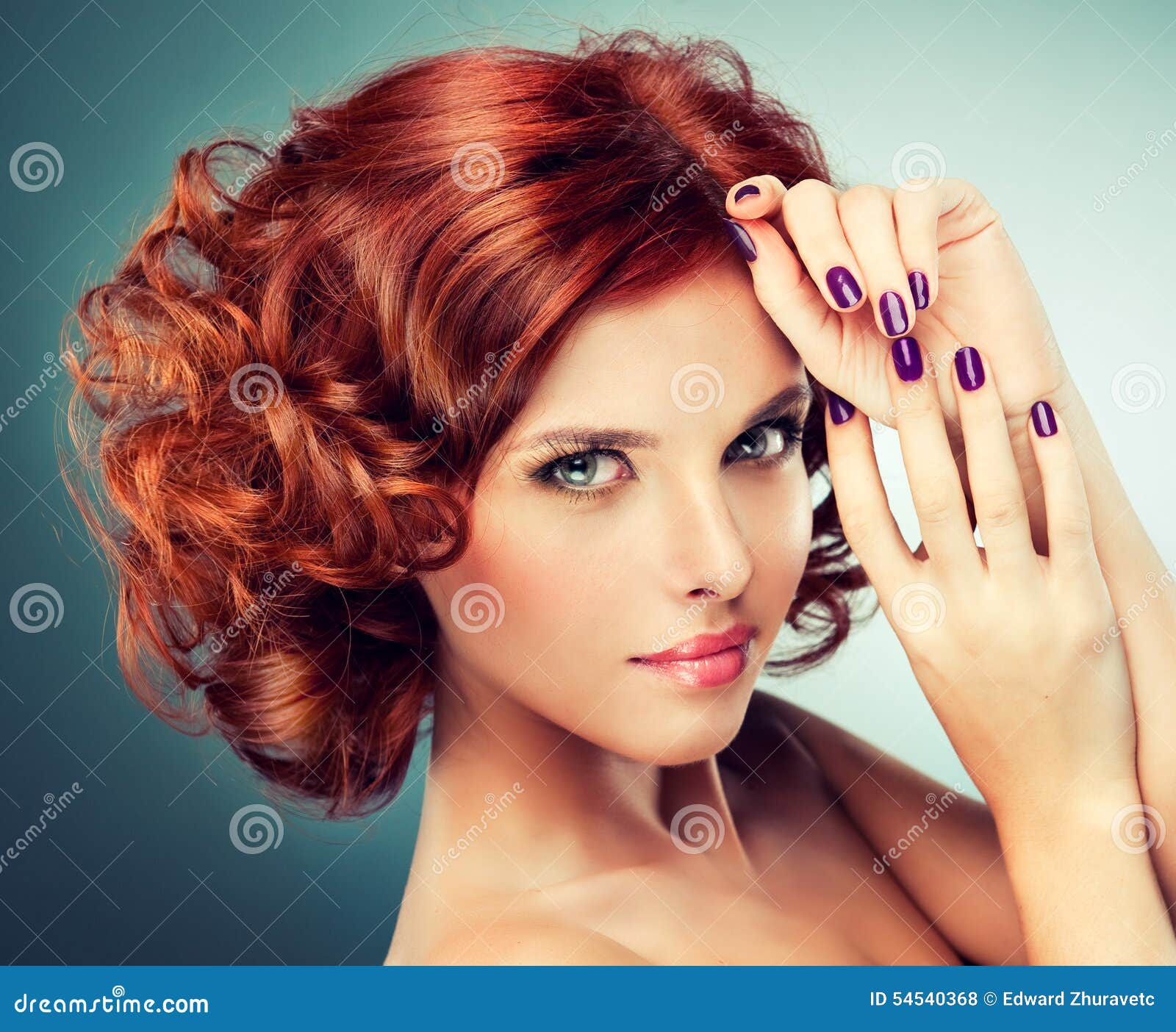 Pretty Red-haired Girl Stock Photo - Image: 54540368