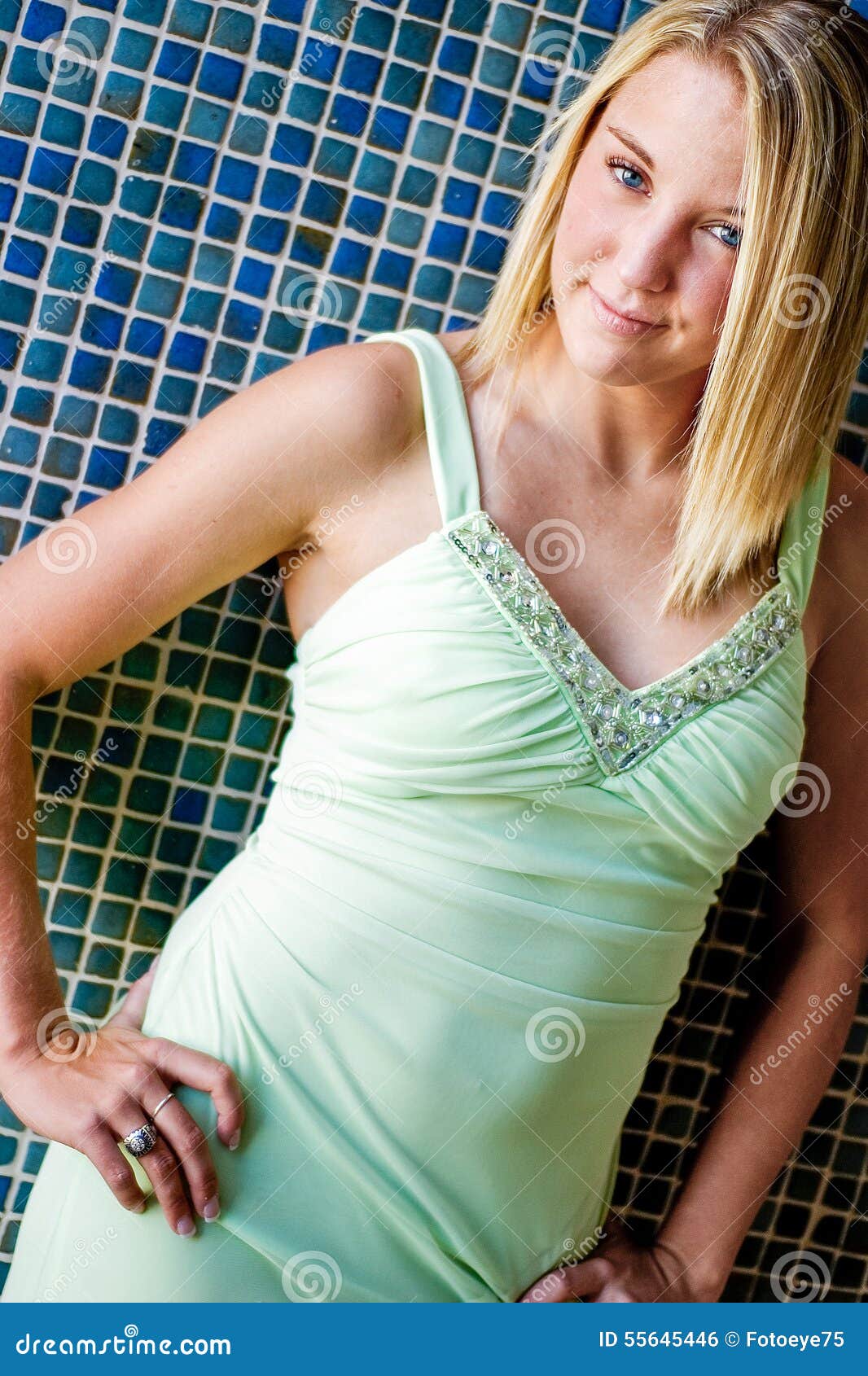 Pretty Teen Girl With Blonde Hair Stock Photo Image Of Cu