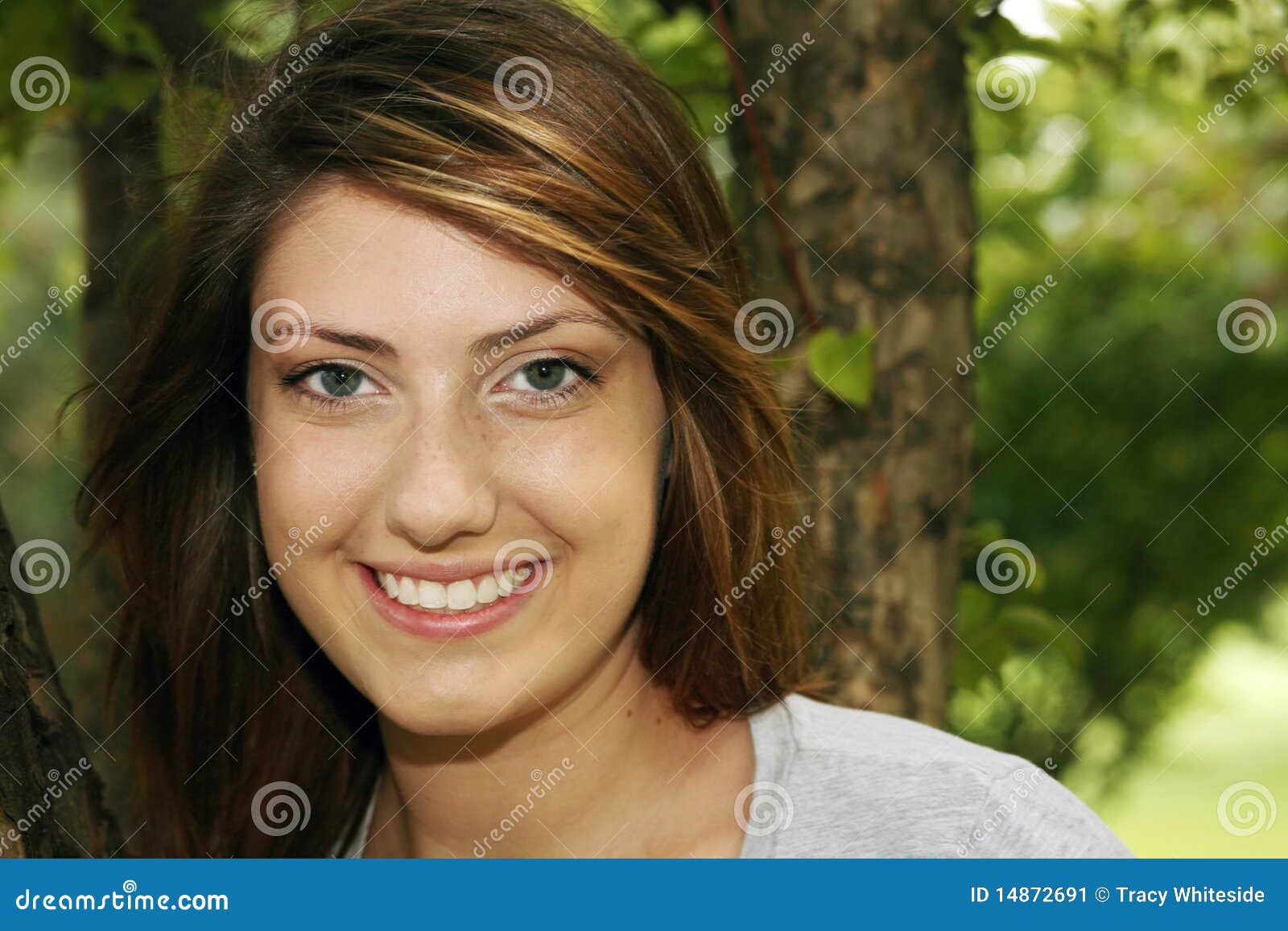 Pretty Teen Girl Smiling Outside Stock Image Imag