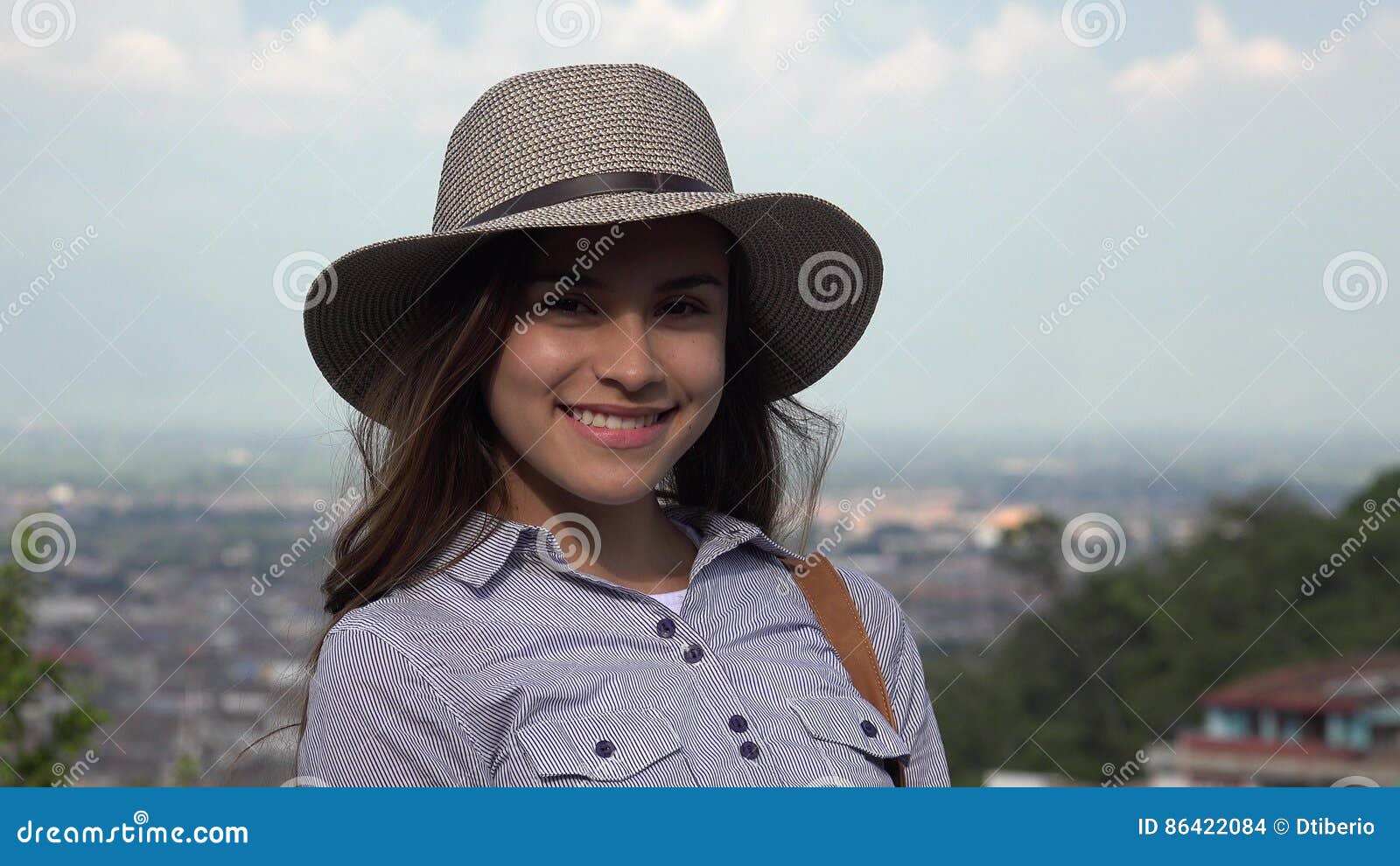 Pretty Teen Girl Wearing Hat Stock Photo Image Of Chil