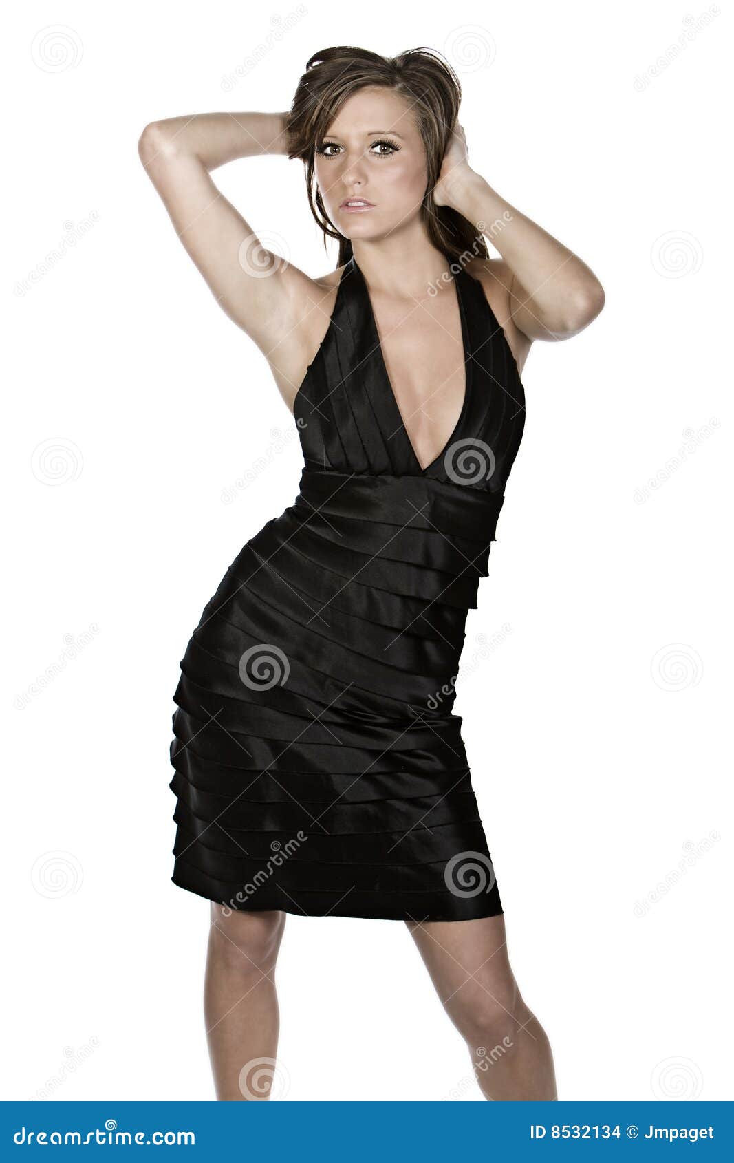 Pretty Teenager in Her Little Black Dress Stock Photo - Image of ...