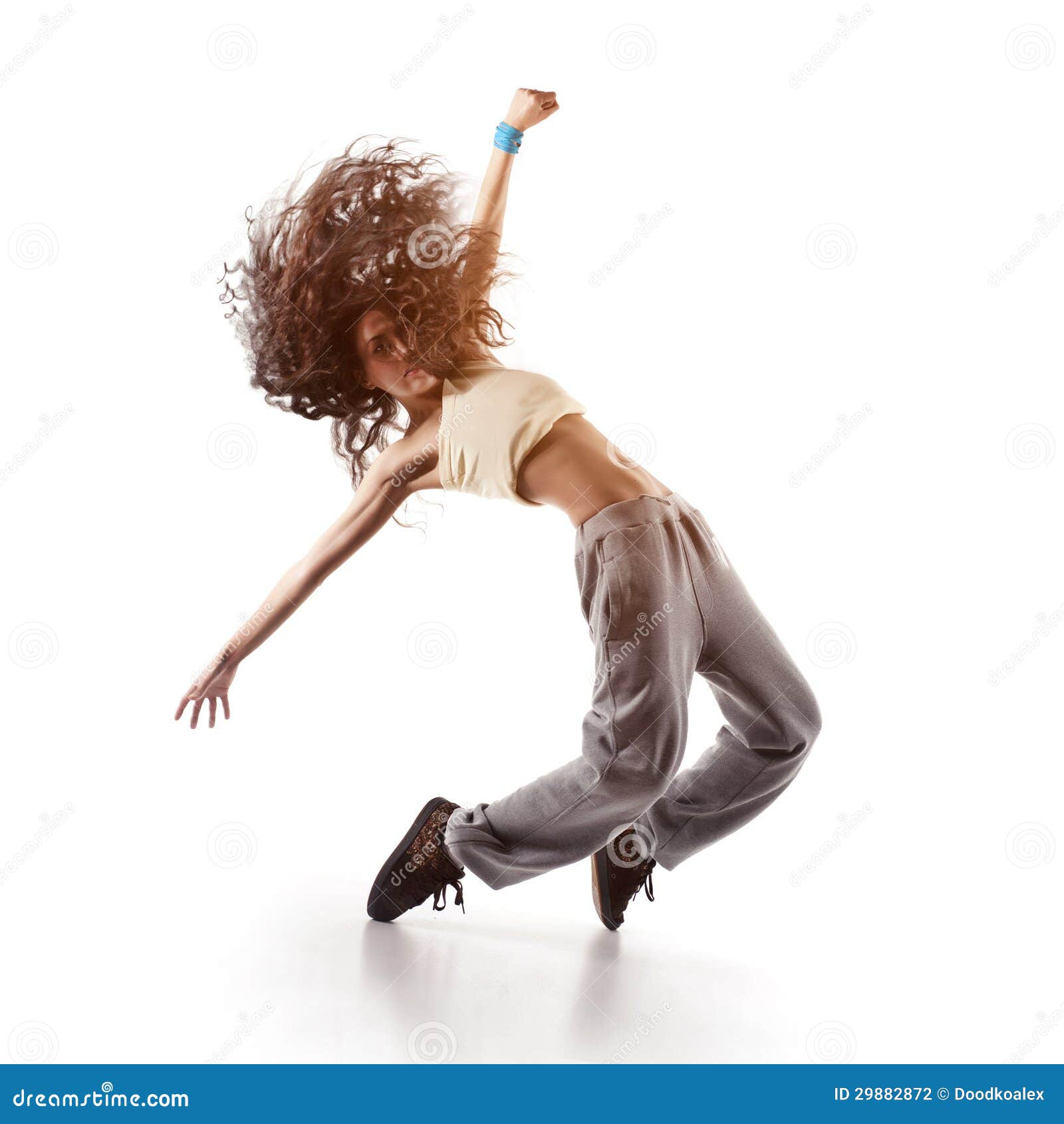 Pretty Woman Dancer Isolated on White Stock Photo Image of hiphop