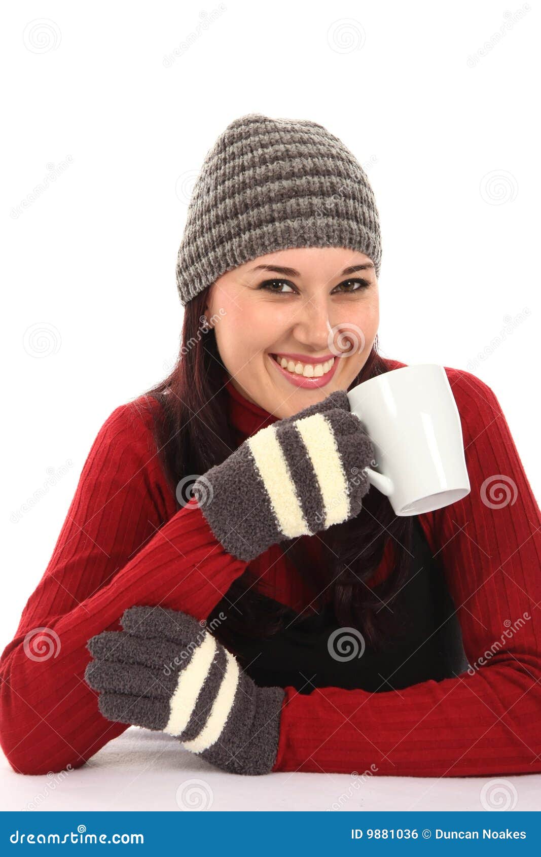 Pretty Woman Dressed Warmly Stock Photo - Image of daytime, cute: 9881036