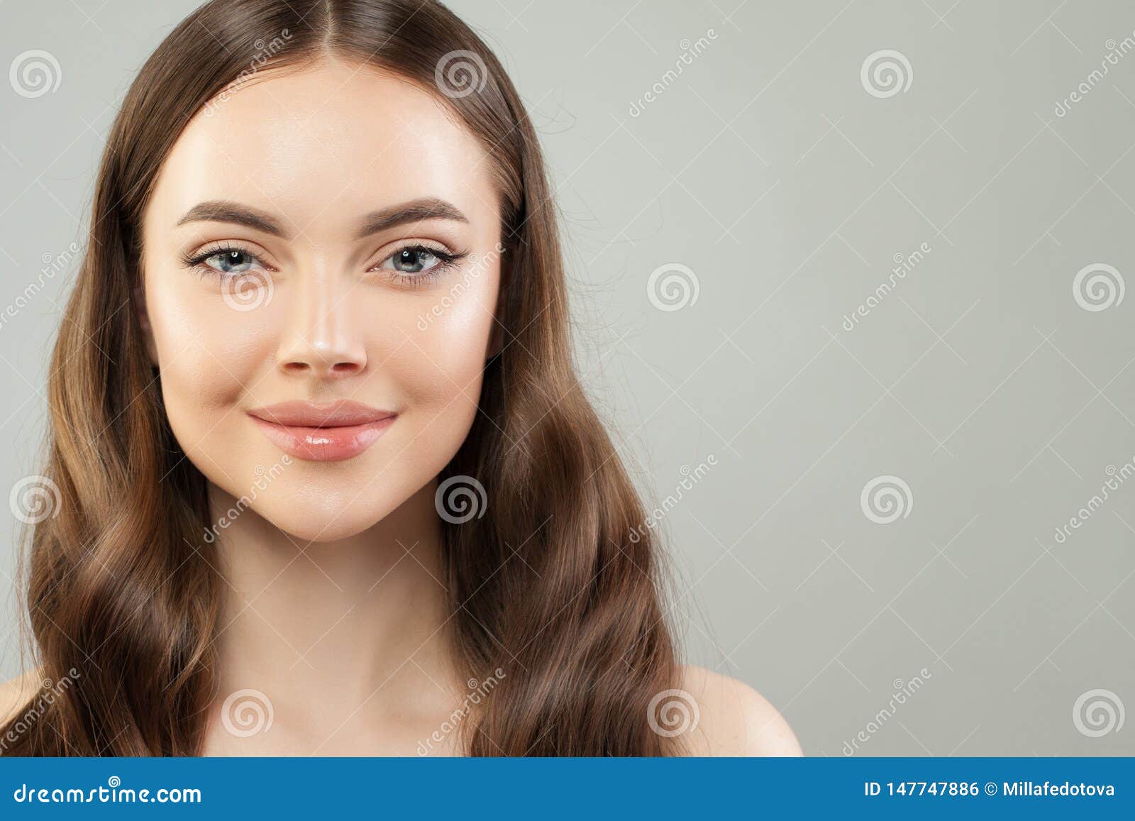 Pretty Woman Face. Beautiful Female Model Face with Clear Skin and Healthy Brown Hair Close Up Stock Photo - Image of model, haircare: 147747886 Pretty Woman Face. Beautiful Female Model Face with Clear Skin and Healthy Brown Hair Close Up Stock Photo - Image of model, haircare: 147747886