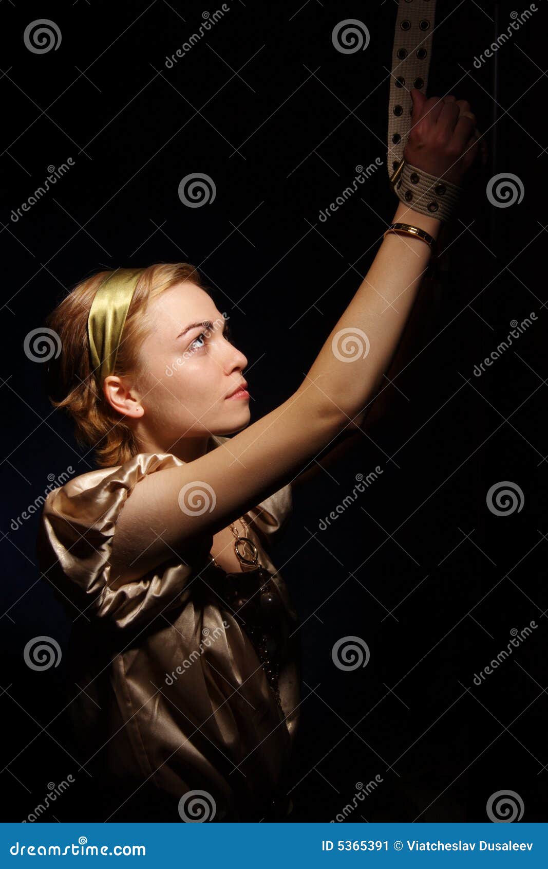 Pretty Woman With Her Hands Tied Stock Image Image 5365391