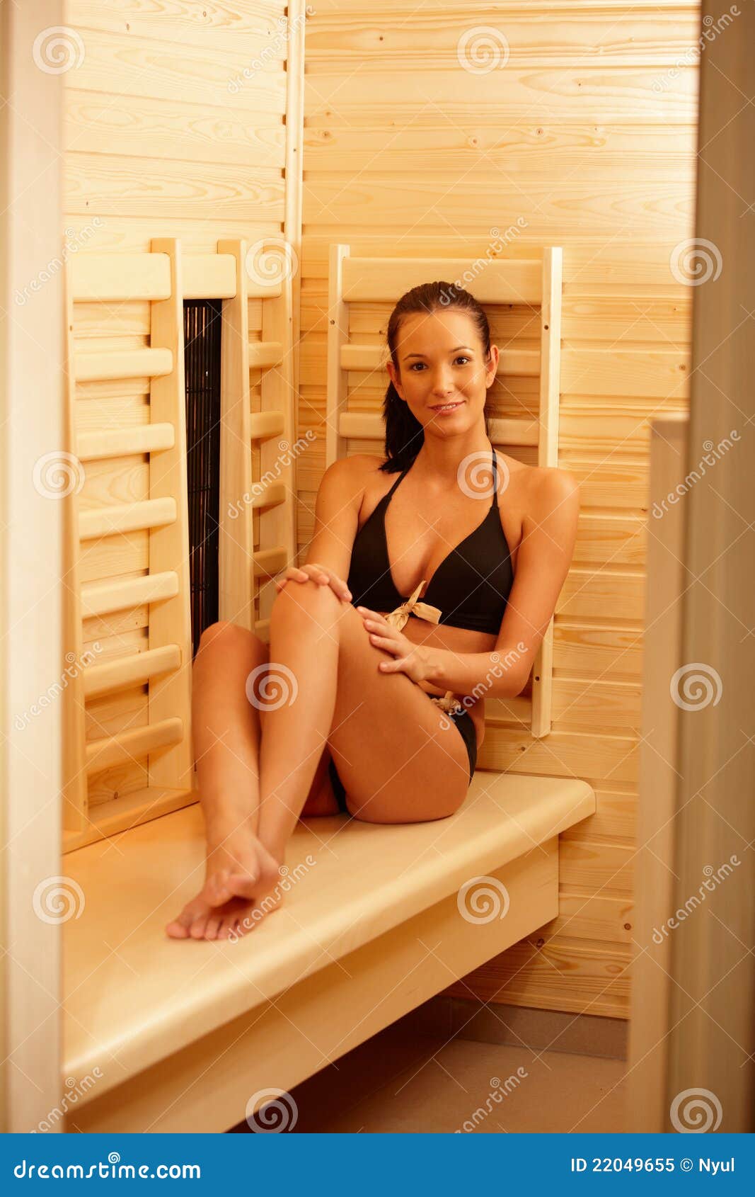 Pretty Woman In Sauna Royalty Free Stock Photo - Image: 22049655