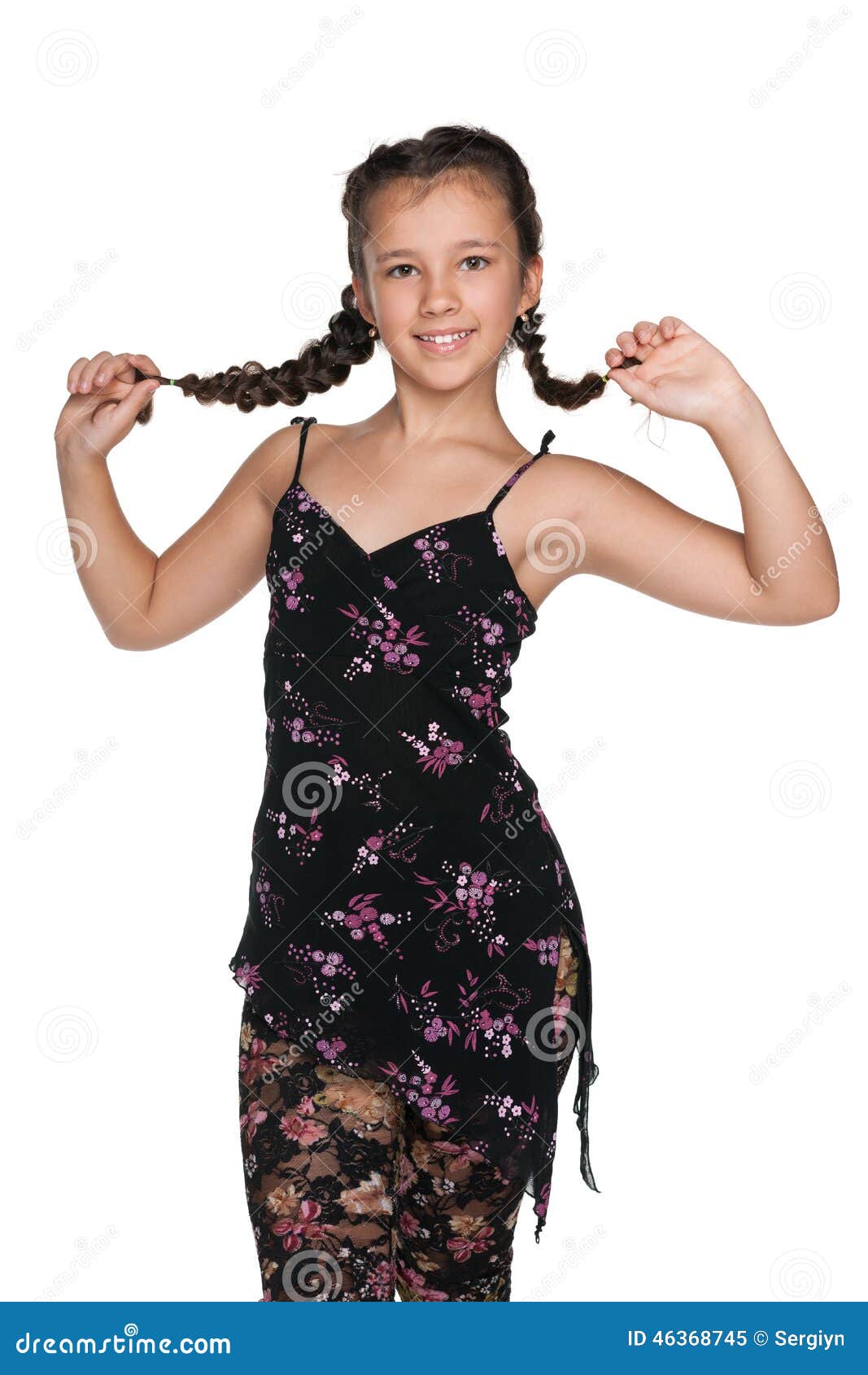 Young Teen With Pony Tails