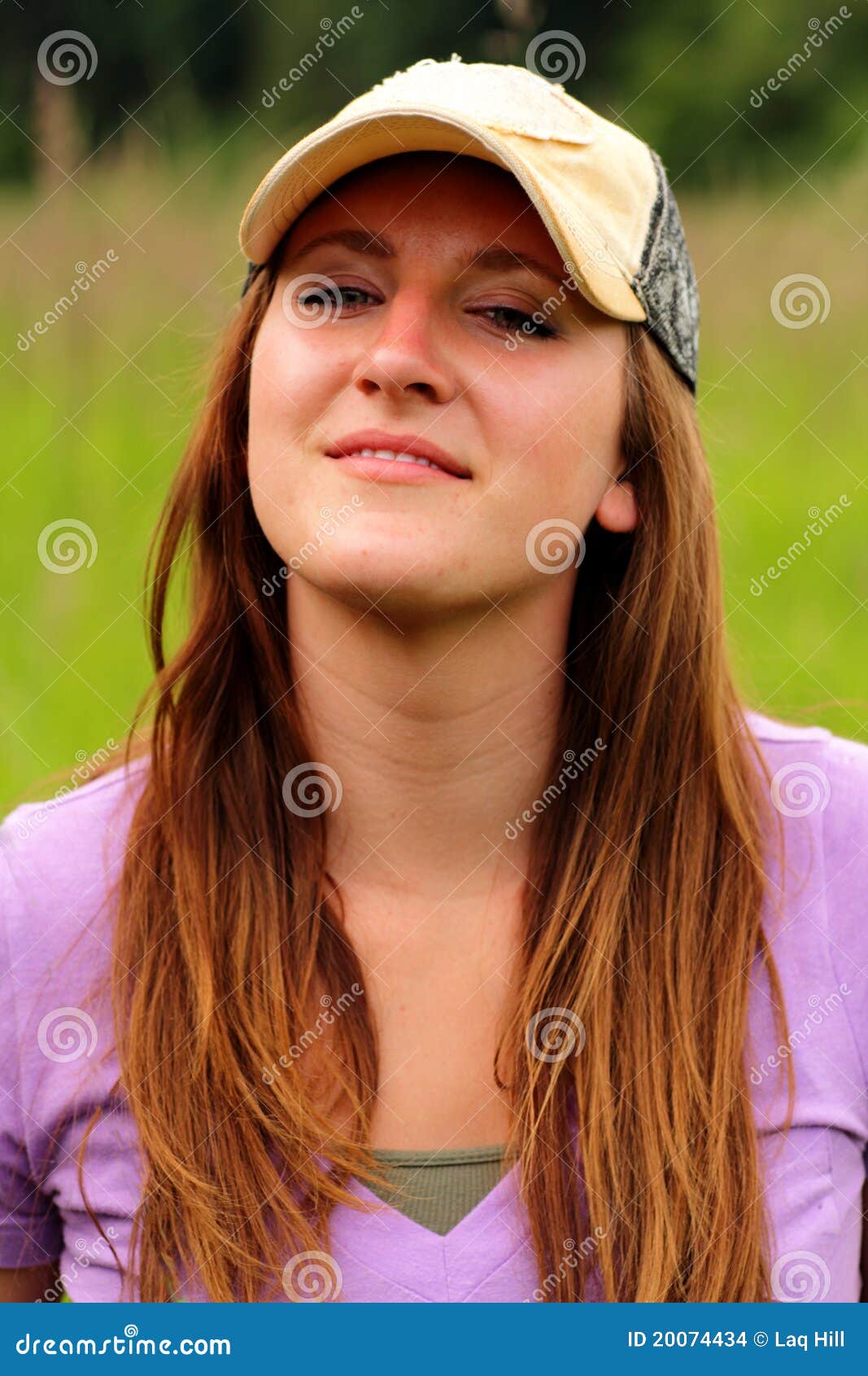 Pretty Young Lady Wearing Ball Cap Stock Images Image 20074434