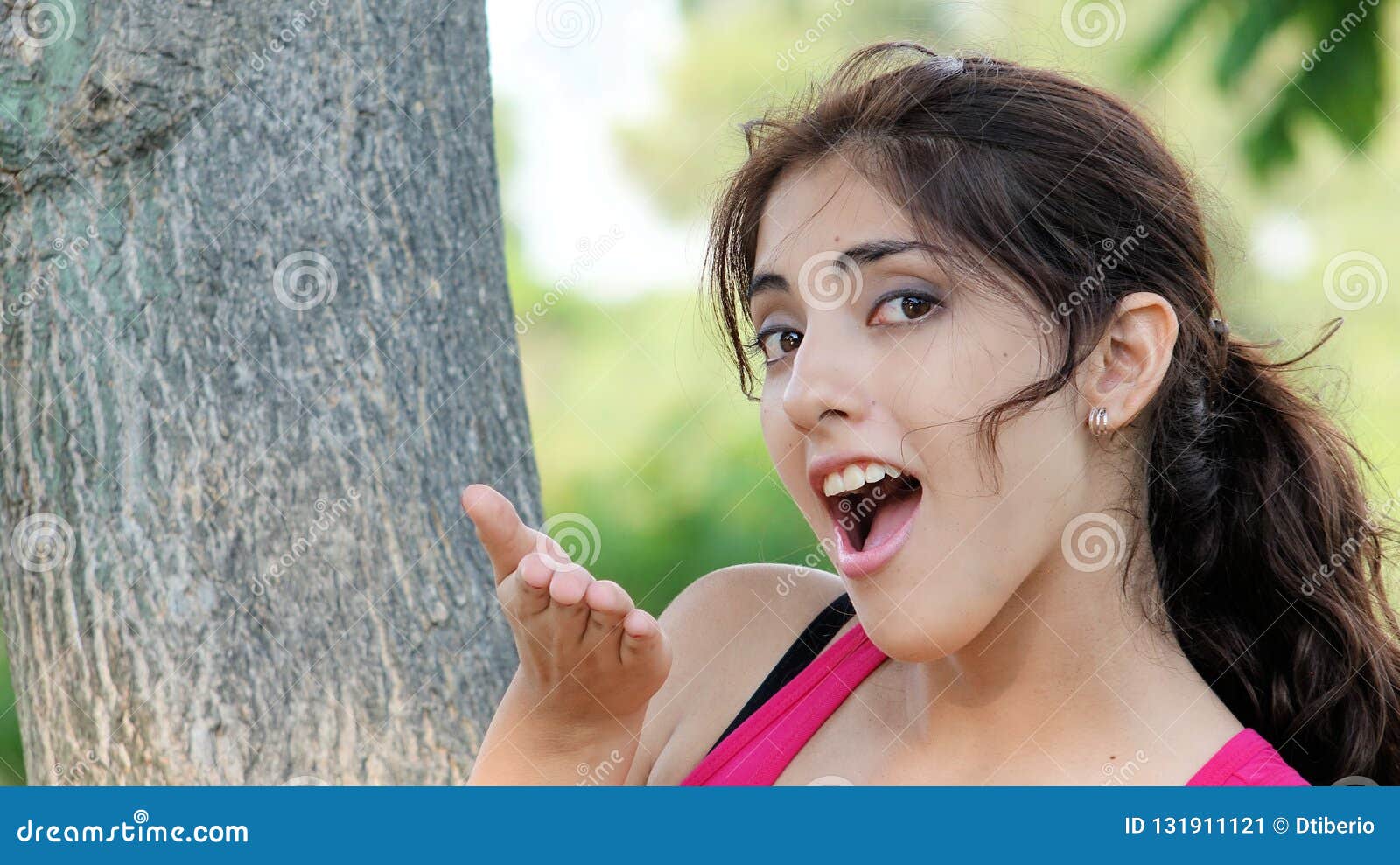 Happy Beautiful Latina Female Woman Stock Image Image Of Spanish