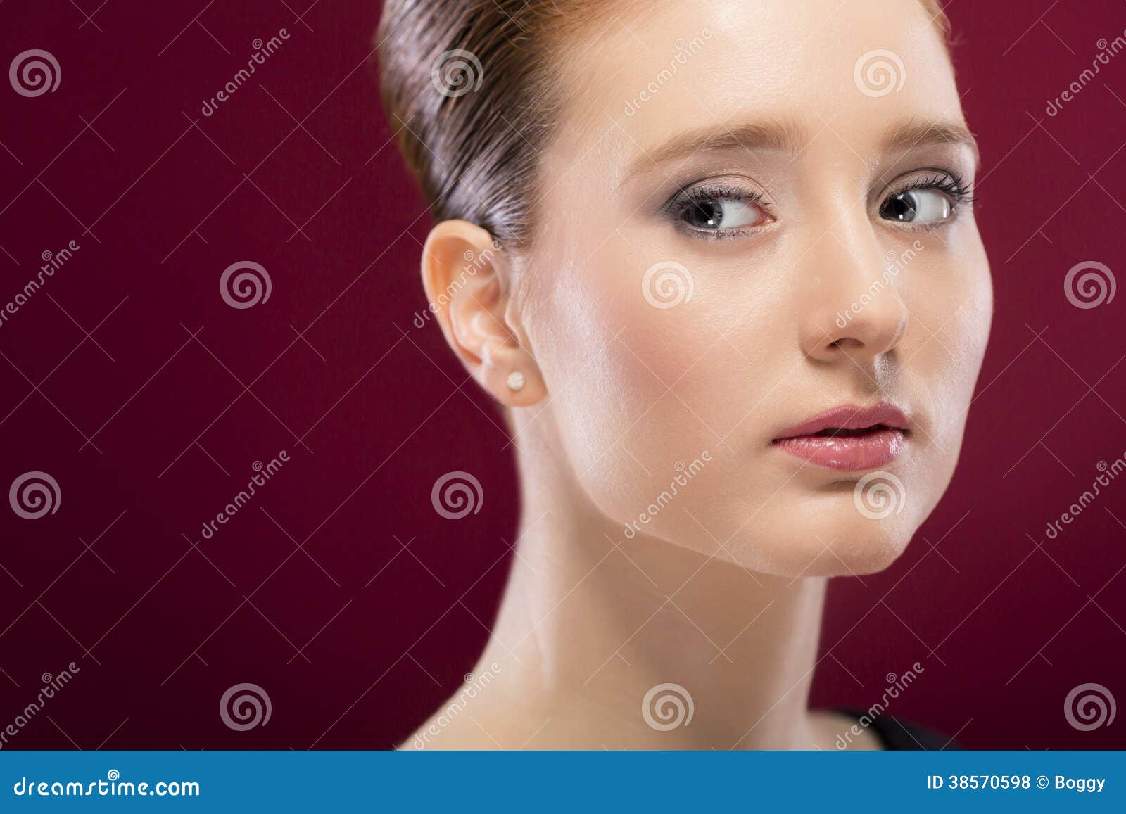 Pretty young woman stock photo. Image of portrait, sensuality 38570598