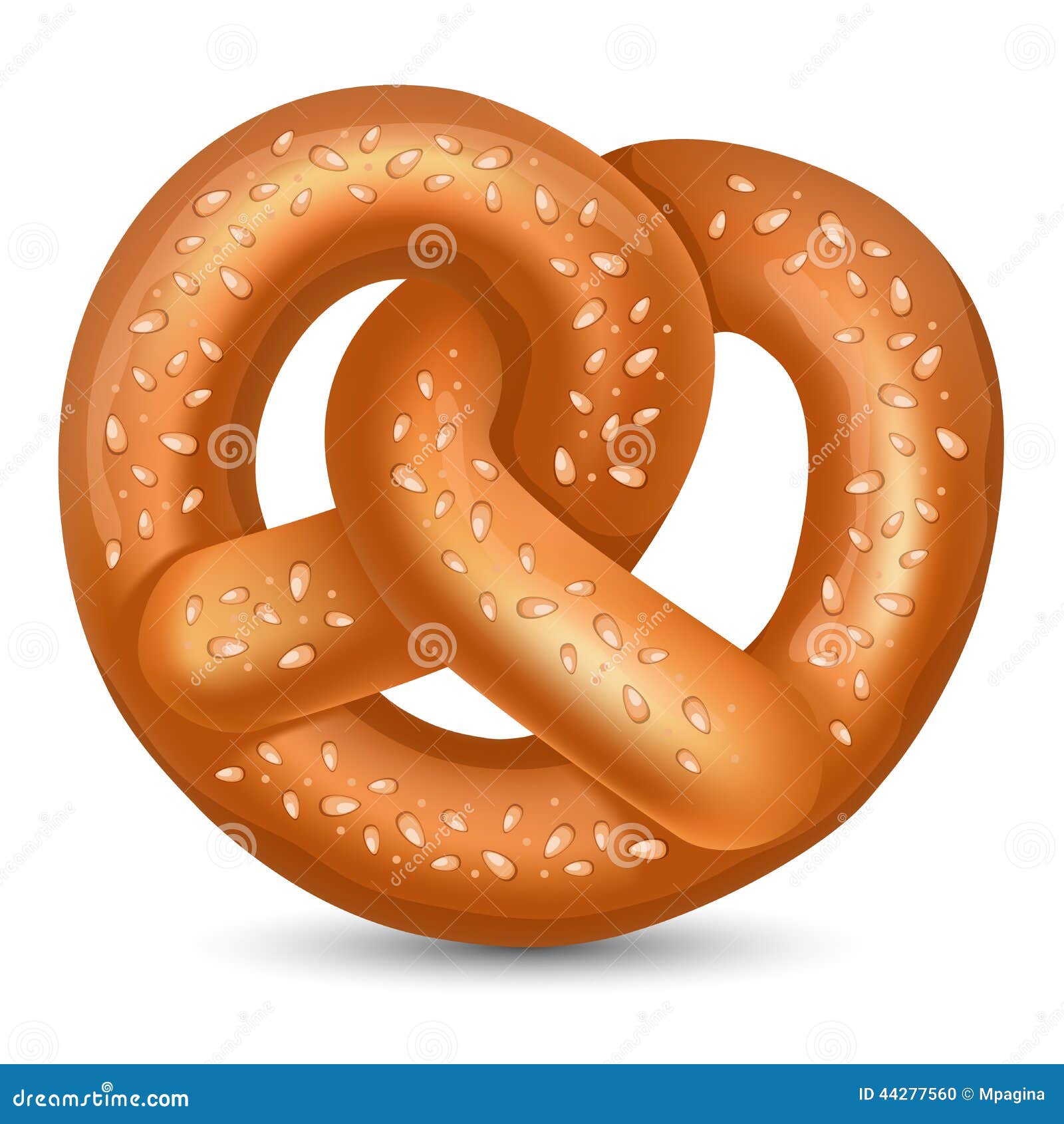 Pretzel ilustração do vetor. Ilustração de biscoitos 44277560