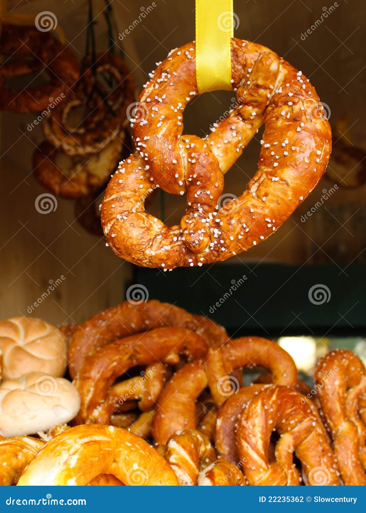 Pretzel on the market stock photo. Image of fair, caraway 22235362