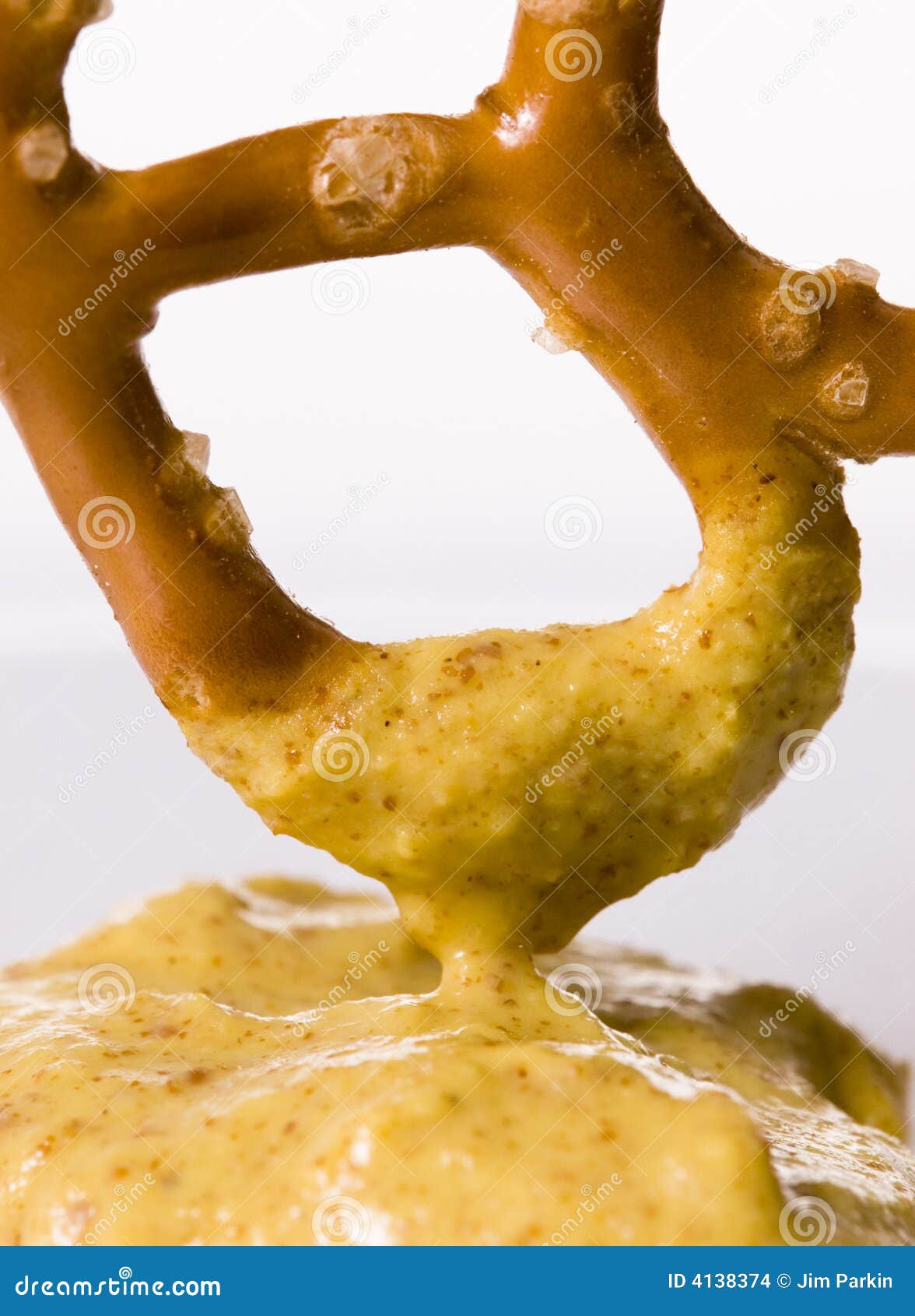 Pretzel and mustard 8 stock photo. Image of junk, salted 4138374