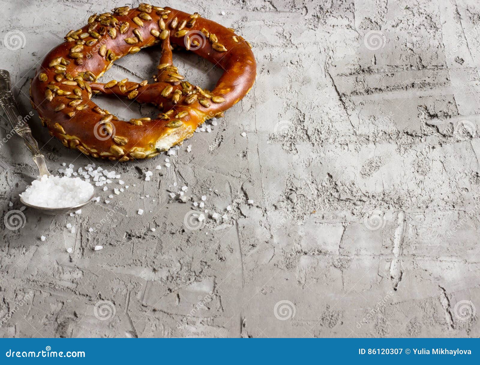 Pretzel with Sunflower Seeds Stock Image Image of group, food 86120307