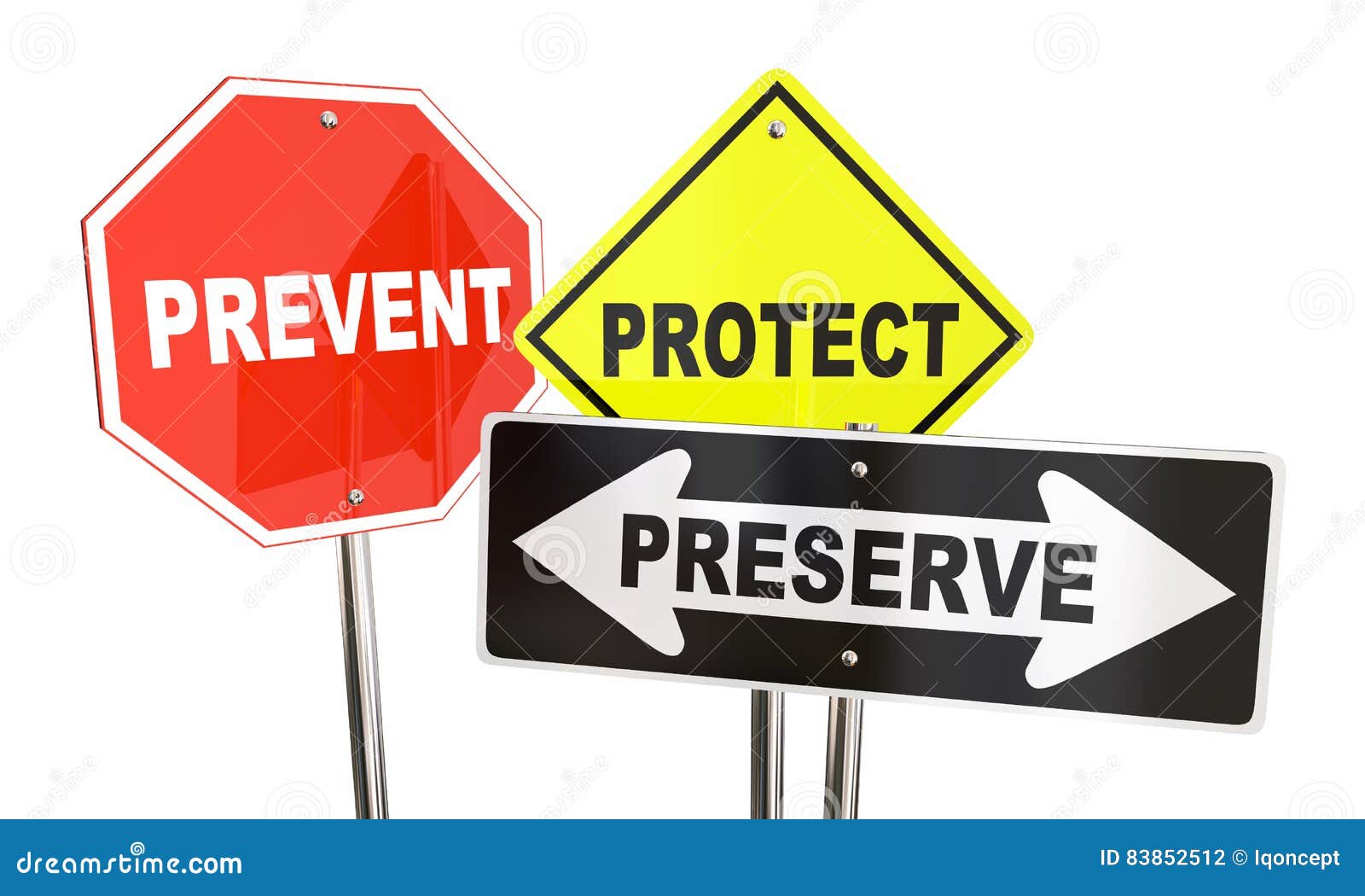 prevent protect preserve road street signs safety security