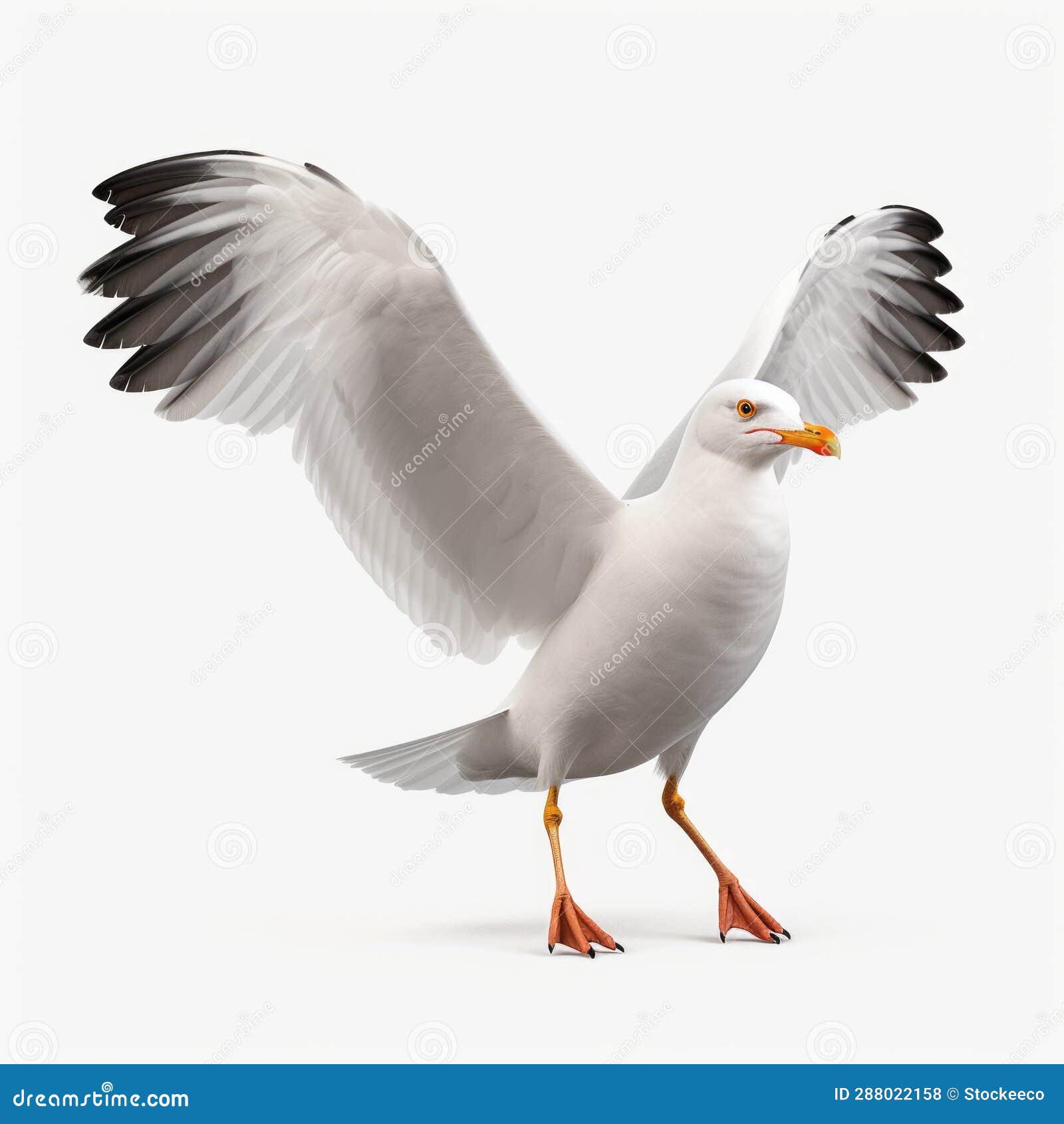 exuberant animated seagull in daz3d style - high quality ultra hd