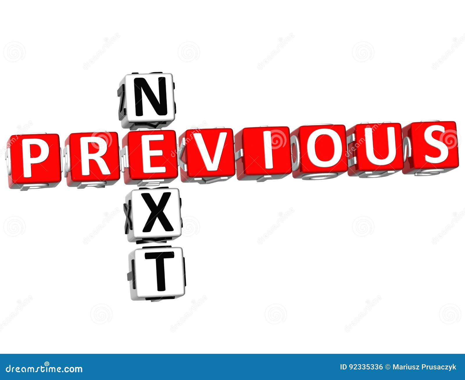 Previous And Next Buttons. Control Interface 3d Sign Vector