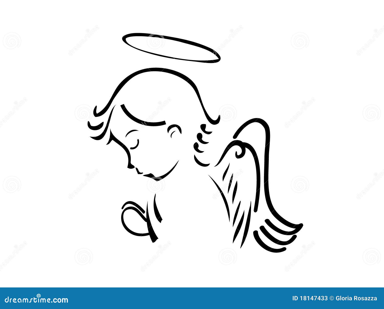 Priere D Ange Illustration Stock Illustration Du Enroulement Priere D Ange Illustration Stock Illustration Du Enroulement