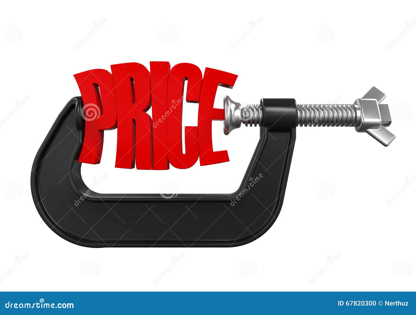Price in Clamp stock illustration. Illustration of financial 67820300